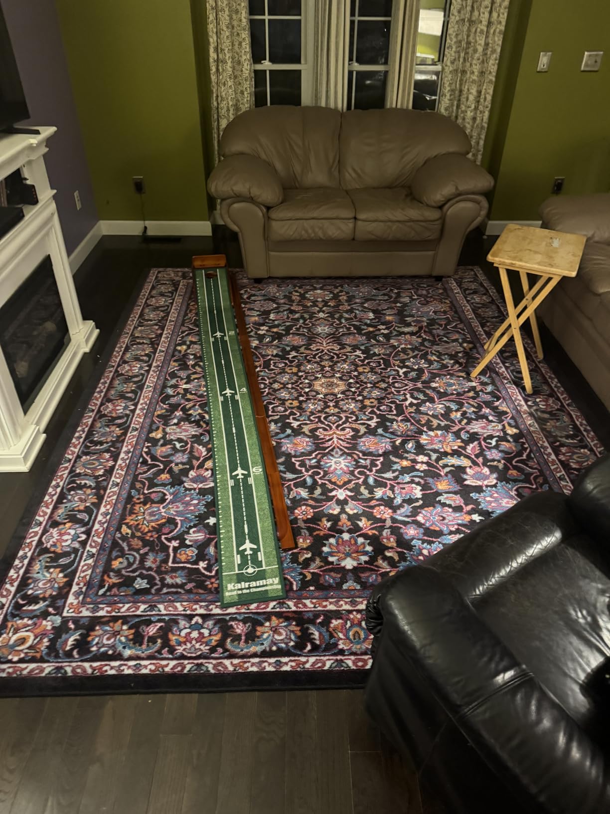 Kalramay Putting Green Indoor Golf Putting Mat - Easy to Assemble with Automatic Ball Return, Wrinkle-Free customer photo 1