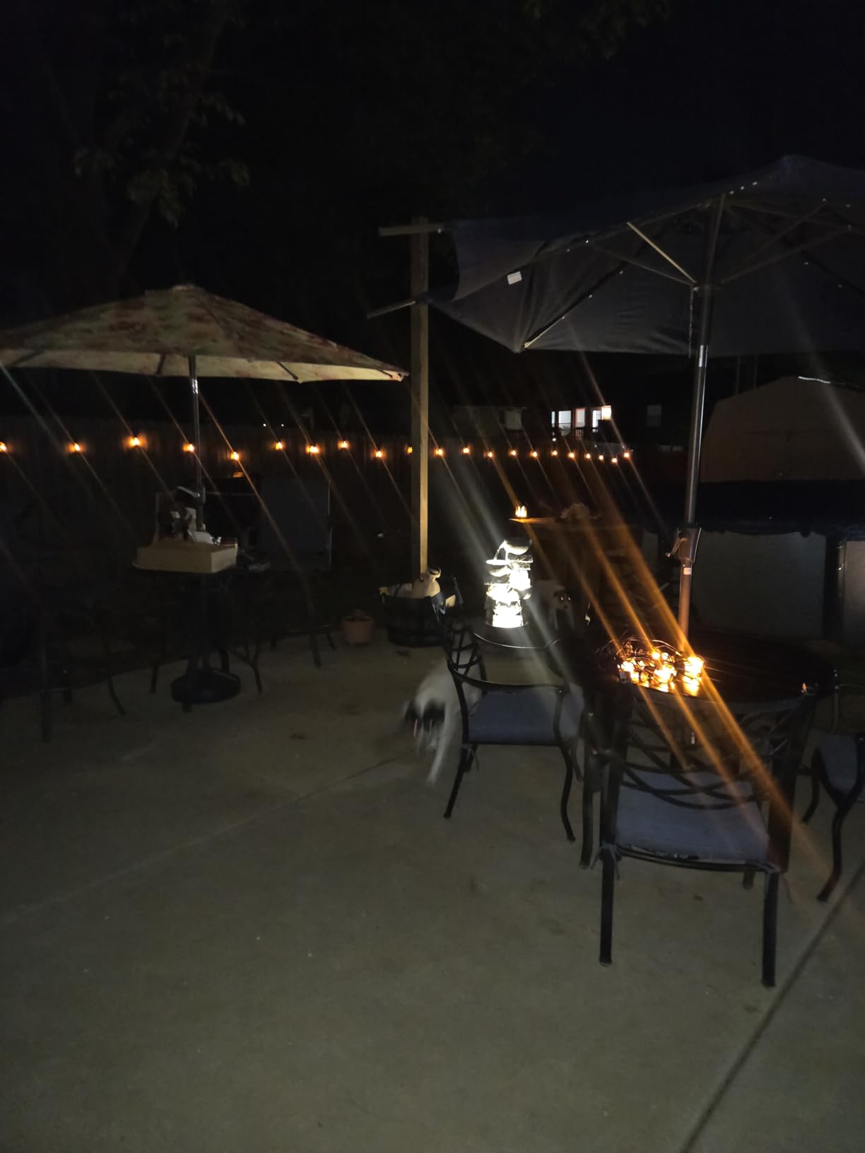 Solar String Lights for Outside, 33Ft Solar Patio Light with 15 Flickering Flame Light Bulbs, Waterproof Warm White Solar Powered Outdoor Lights for Garden Yard Patio Gazebo Bistro Cafe Party Decor customer photo 1