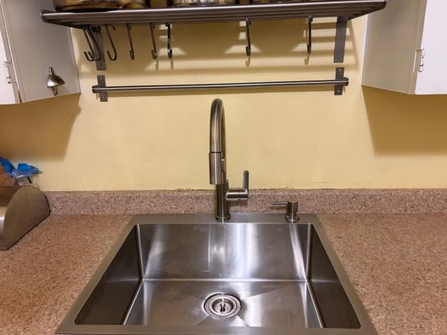 VEVOR 33 inch Kitchen Sink Workstation, 304 Stainless Steel Top Mount Sinks, Drop-In Single Bowl Farmhouse Basin with Accessories, Household Dishwasher Sinks for RV, Prep Kitchen, and Bar (Black) customer photo 2