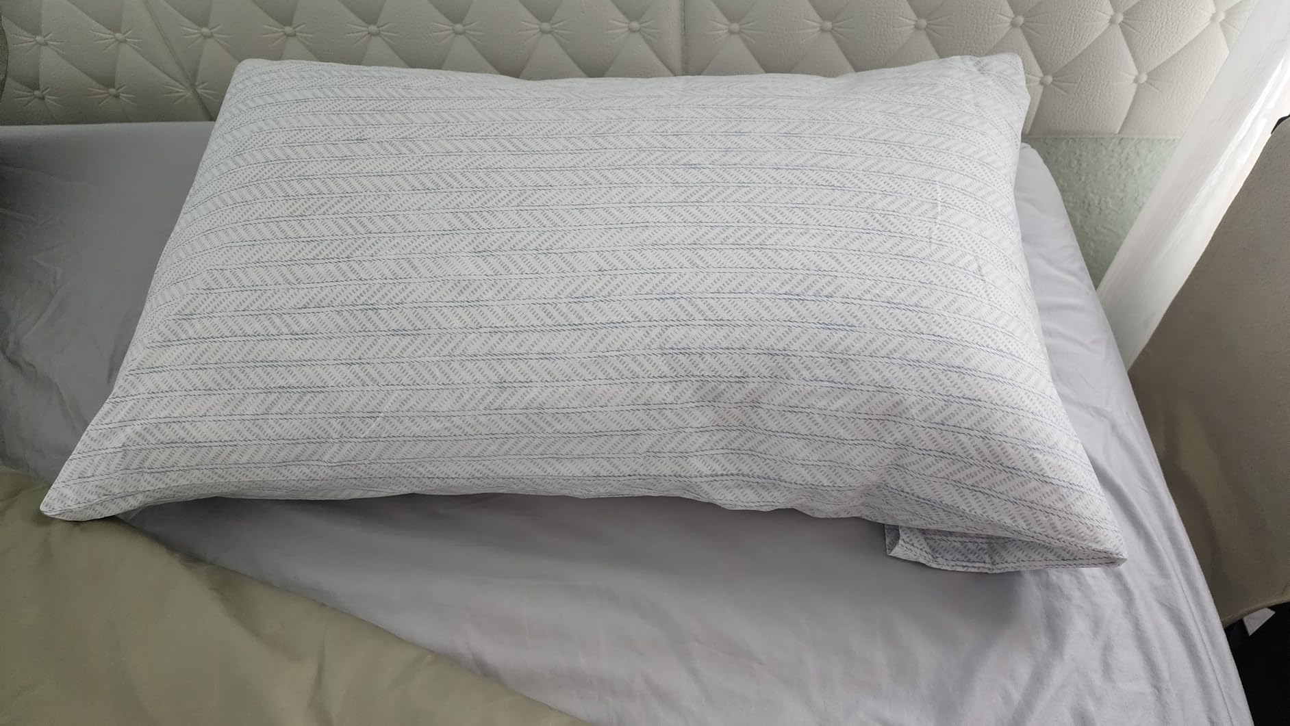 Pacific Coast Bed Pillow, Luxury Hotel Goose Feather and Down Firm Pillow for Sleeping with 100% Cotton Shell, Soft and Supportive customer photo 1