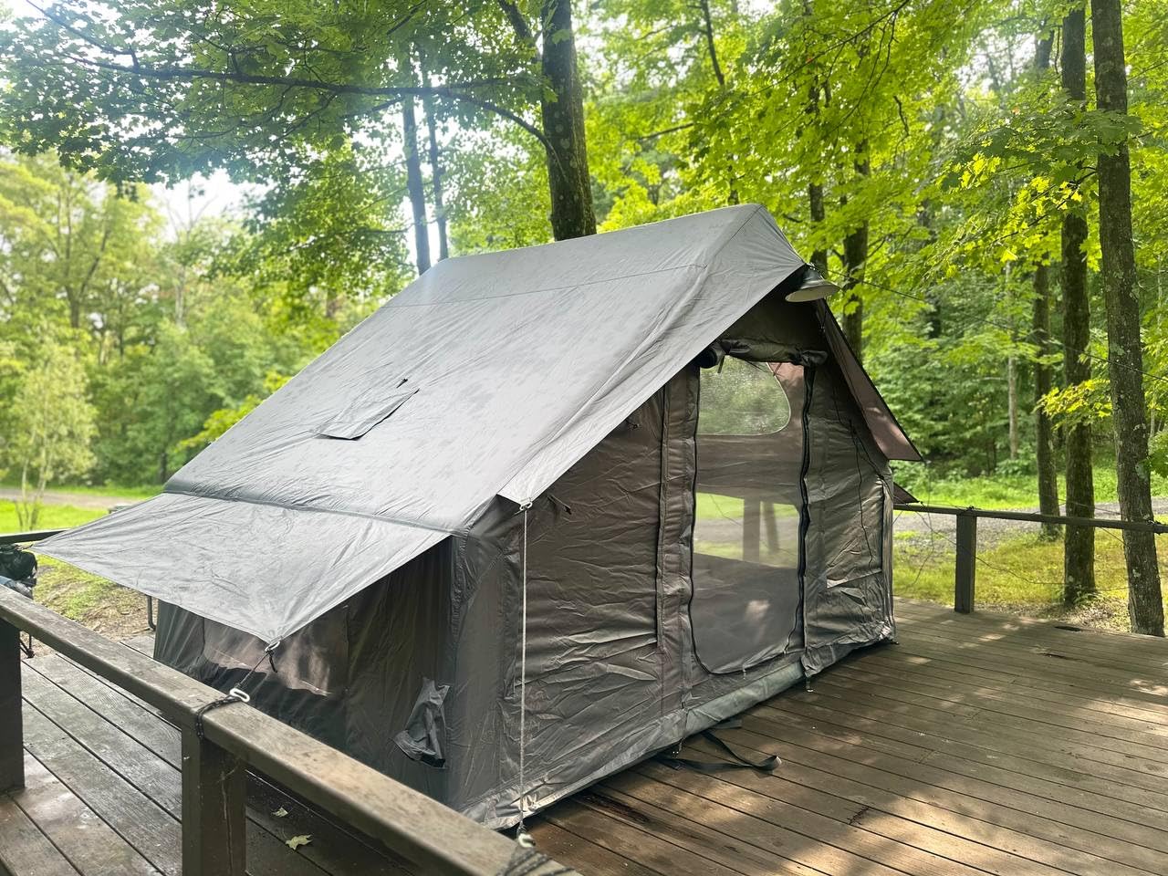 Inflatable Camping Tent with Electric Air Pump - 420D Heavy Duty Oxford - 5 Min Auto-Inflation - Panoramic Stargazing Skylight - 4 Season Luxury Glamping Cabin, 4-10 Person Multiple Sizes customer photo 1