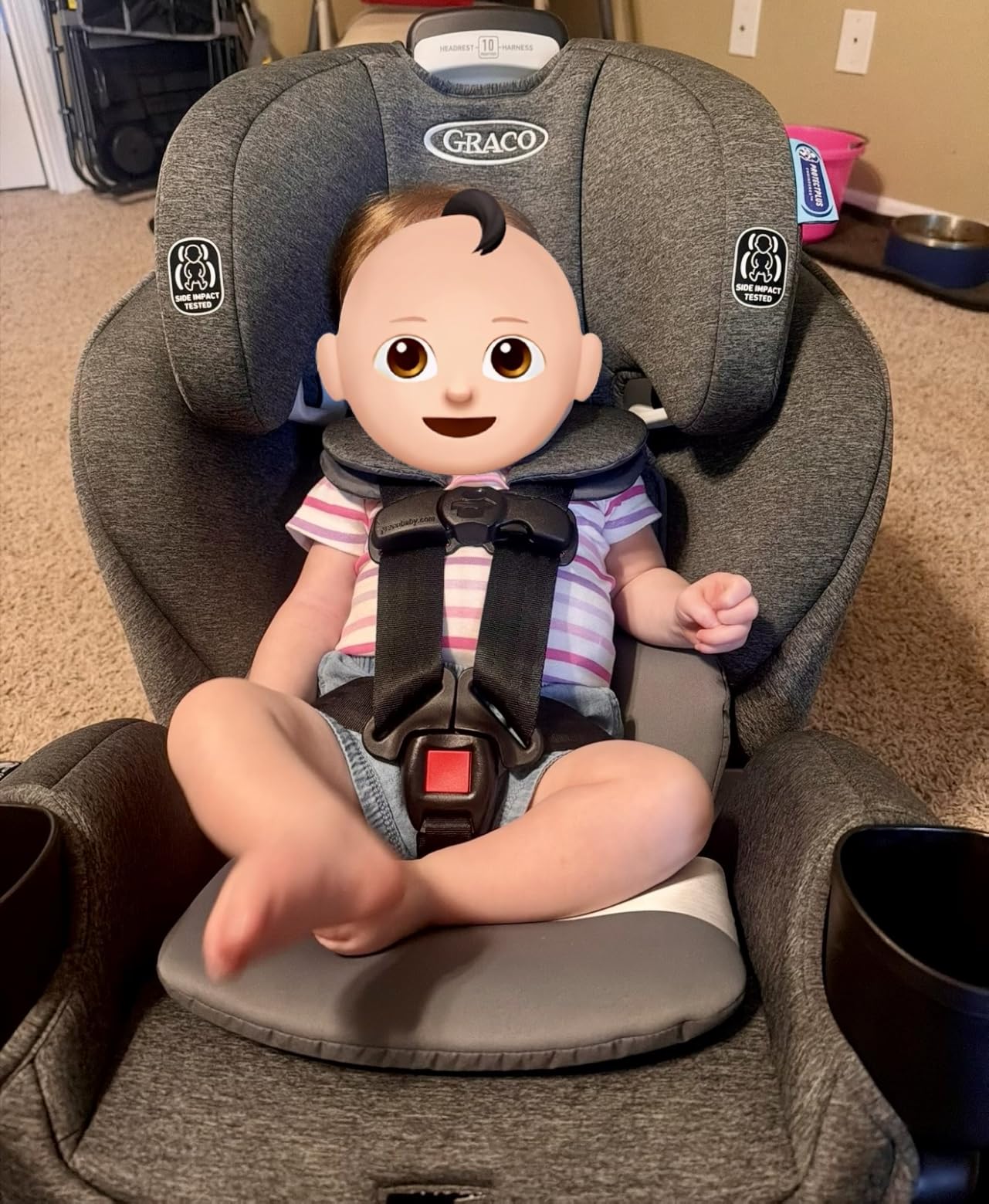 Graco Extend2Fit 3-in-1 Convertible Car Seat, 3 Modes - Rear Facing, Forward Facing Baby Car Seat and Highback Booster Seat, Adjustable Extension Panel for Extra Legroom, Cullen customer photo 1