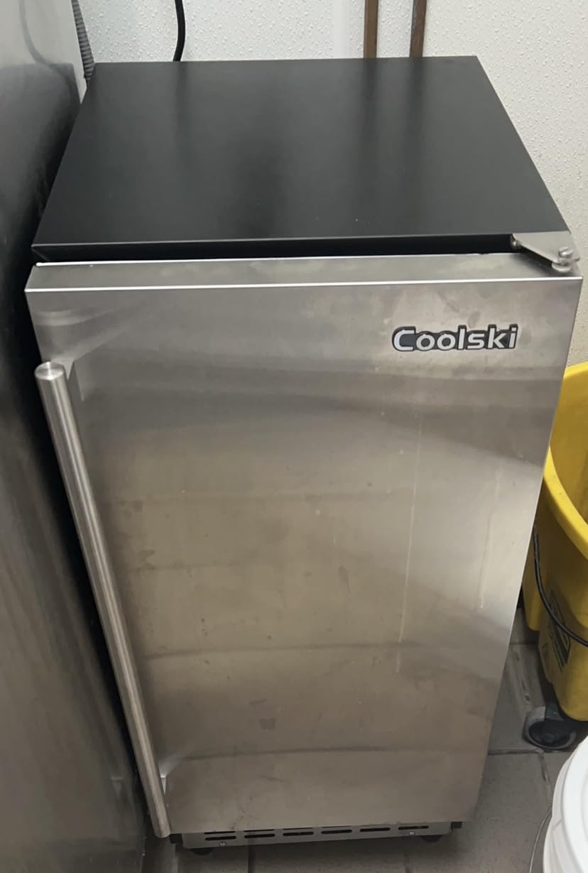 Coolski 130Lbs/Day Under Counter Ice Maker Machine, Stainless Steel Built-in Freestanding Ice Maker with 30LBS Ice Storage, Perfect for Commercial & Home Use, 15 Inch Wide customer photo 1