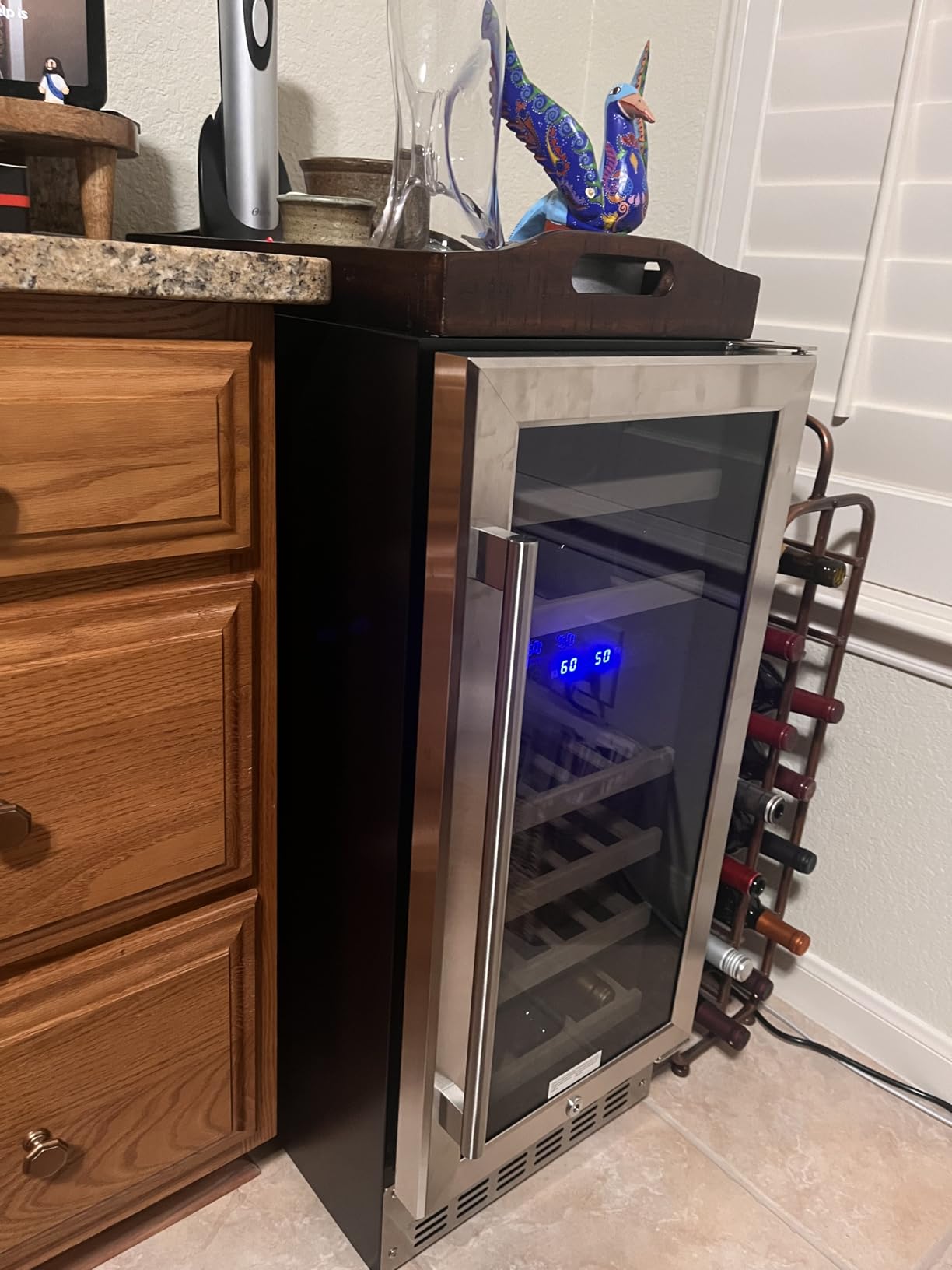 Antarctic Star Wine Fridge, 15 Inch Wine Cooler Refrigerator Under Counter, 28 Bottles Built-in Dual Zone & Freestanding customer photo 2