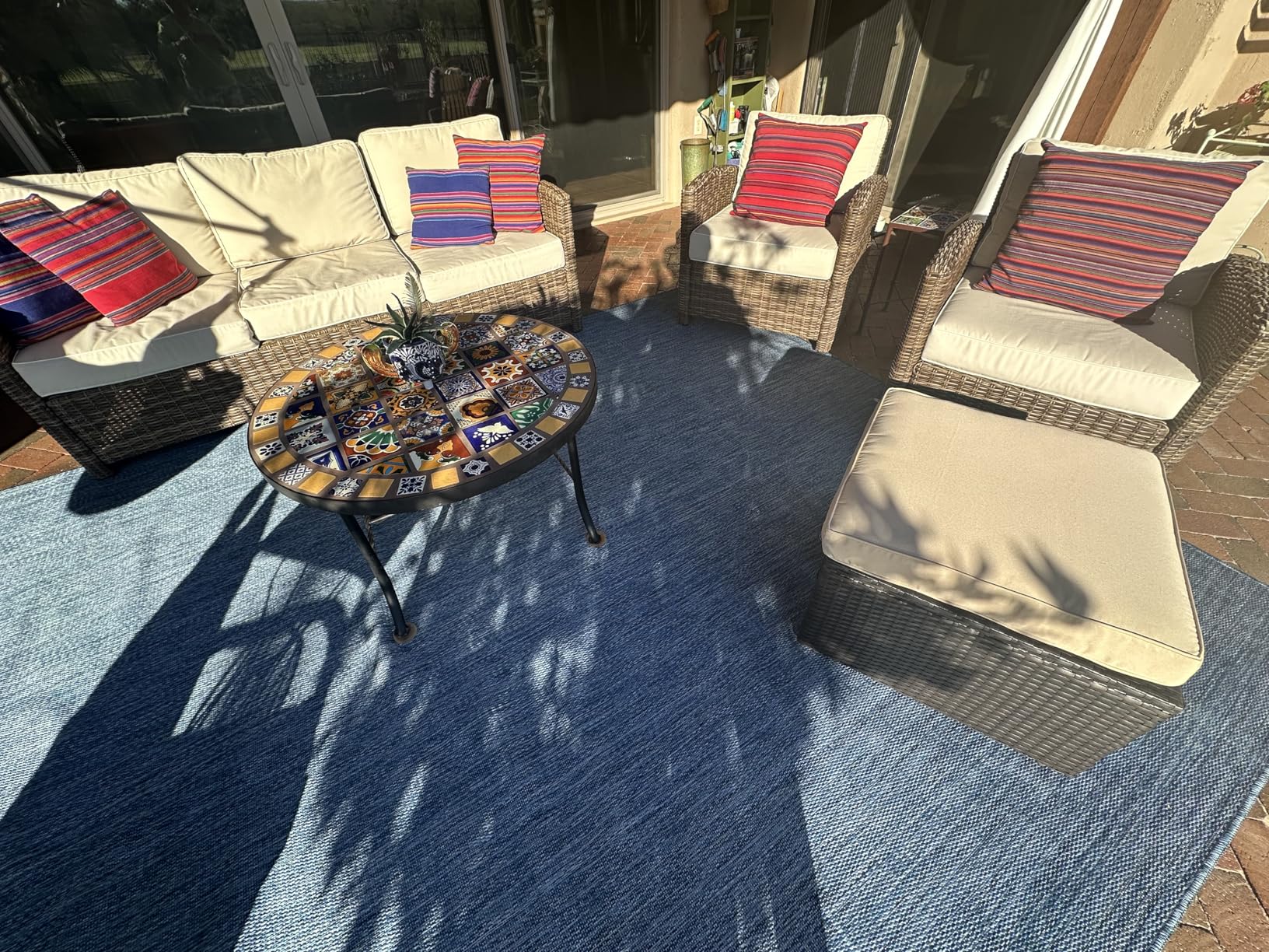 CAMILSON Outdoor Rug 5x7 Modern Area Rugs for Indoor and Outdoor Patios and Porches - Waterproof, Washable, Non-Shedding, Easy-to-Clean Outside Carpet (5 x 7, Solid - Silver Gray) customer photo 2