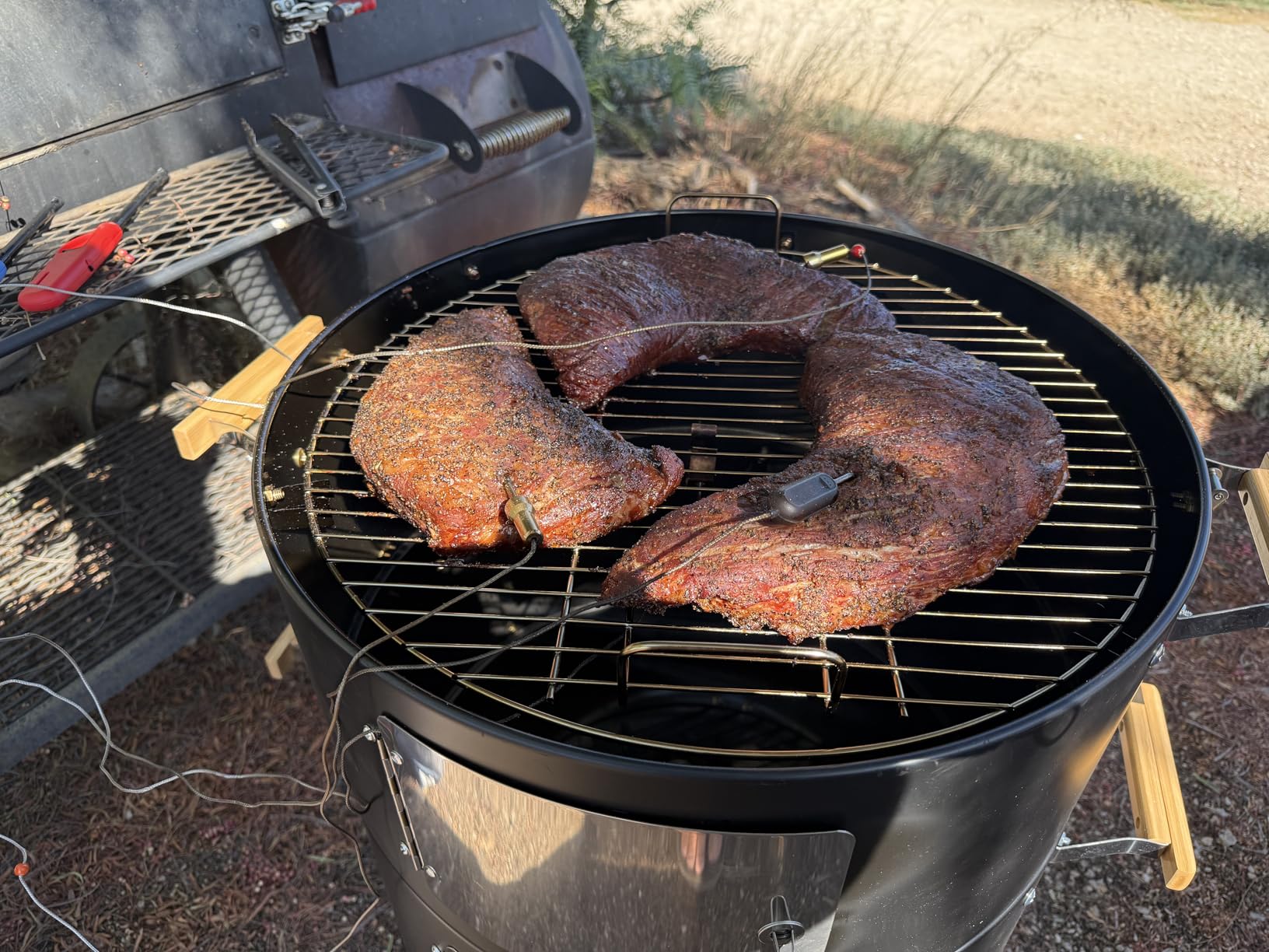 Realcook Vertical Charcoal Smoker Grills: Premium 20.5 Inch BBQ Meat Smokers - Barbecue Charcoal Grill Smoker Combo for Outdoor Cooking Patio Backyard Picnic Party Grilling customer photo 2