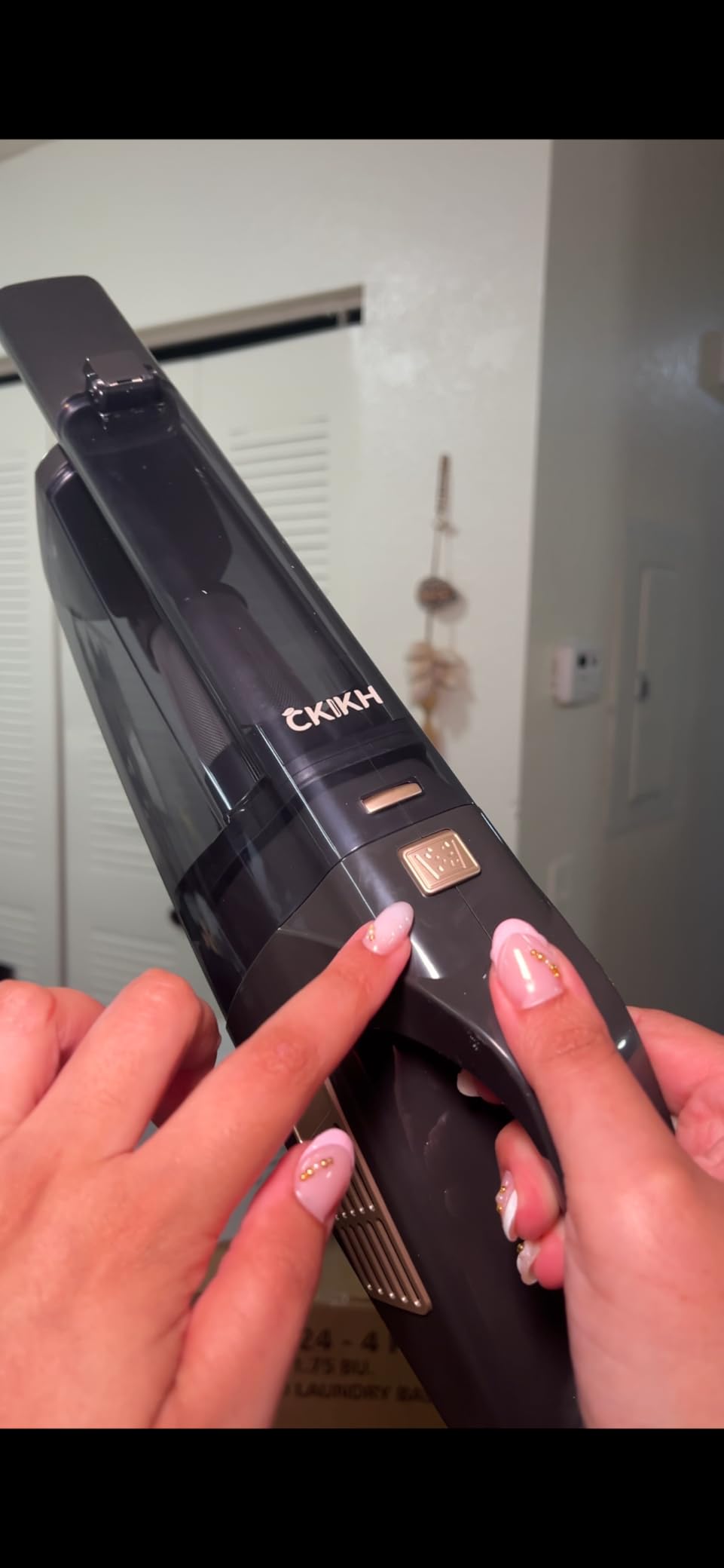 CKIKH Handheld Vacuum Cordless, 15000PA Strong Suction Hand Held Car Vacuum Cleaner Portable with Multi-Nozzles & Washable Filter, Lightweight Rechargeable Vacuum Cleaner for Home, Car, Office, Pets customer photo 2