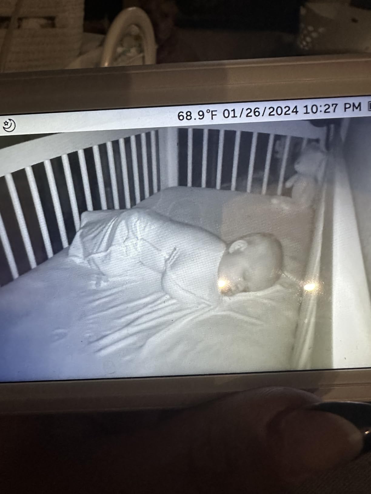 Momcozy Baby Monitor with 2 Cameras 5'' 1080P Split Screen Video Baby Monitor with Camera and Audio no WiFi for Baby Safety 5000mAh Battery Infrared Night Vision 2-Way Audio 960ft Range customer photo 1