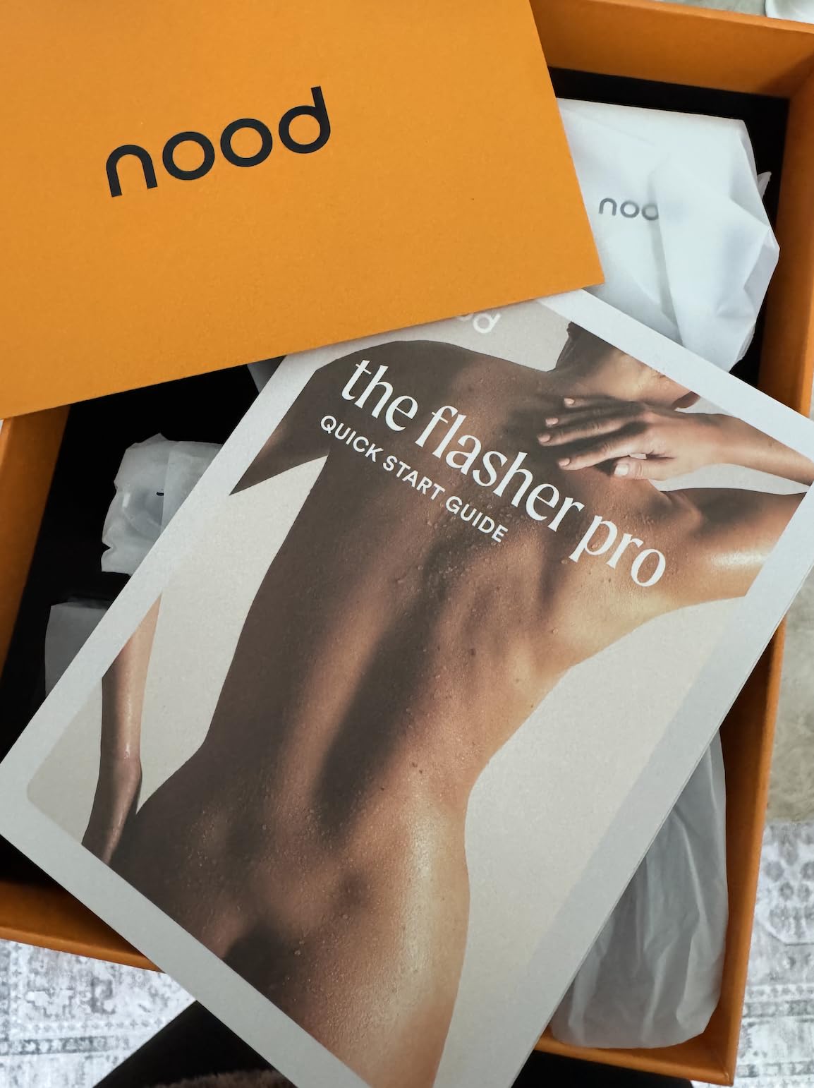 Nood™ NEW Flasher Pro - IPL Laser Hair Removal Device & Anti-Aging Red Light Therapy for Women & Men - Pain-free, Permanent, Visible Results After First Use & Works Everywhere Hair Grows - Gloss White customer photo 1