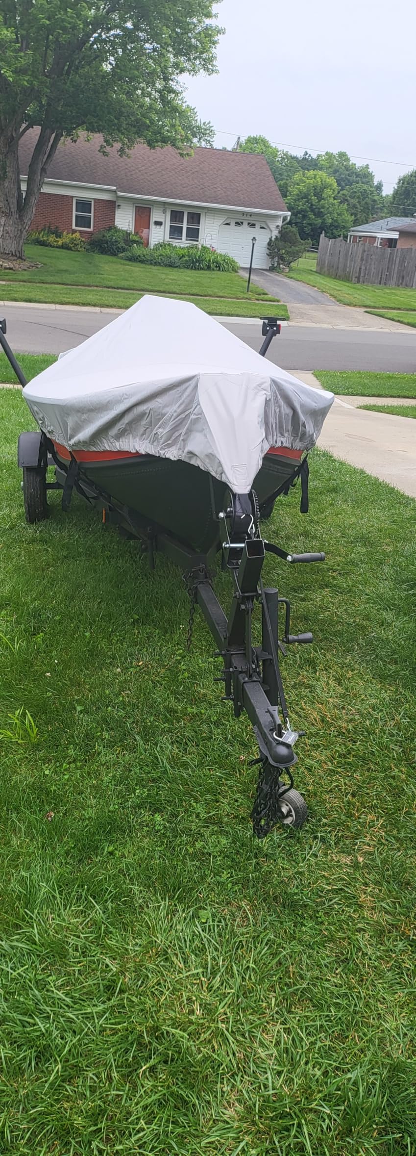VINPATIO 600D Outboard Motor Cover Fit Boat Engine 15-25 HP, Waterproof Heavy Duty Solution-Dyed Fabric for All-Weather Protection customer photo 1