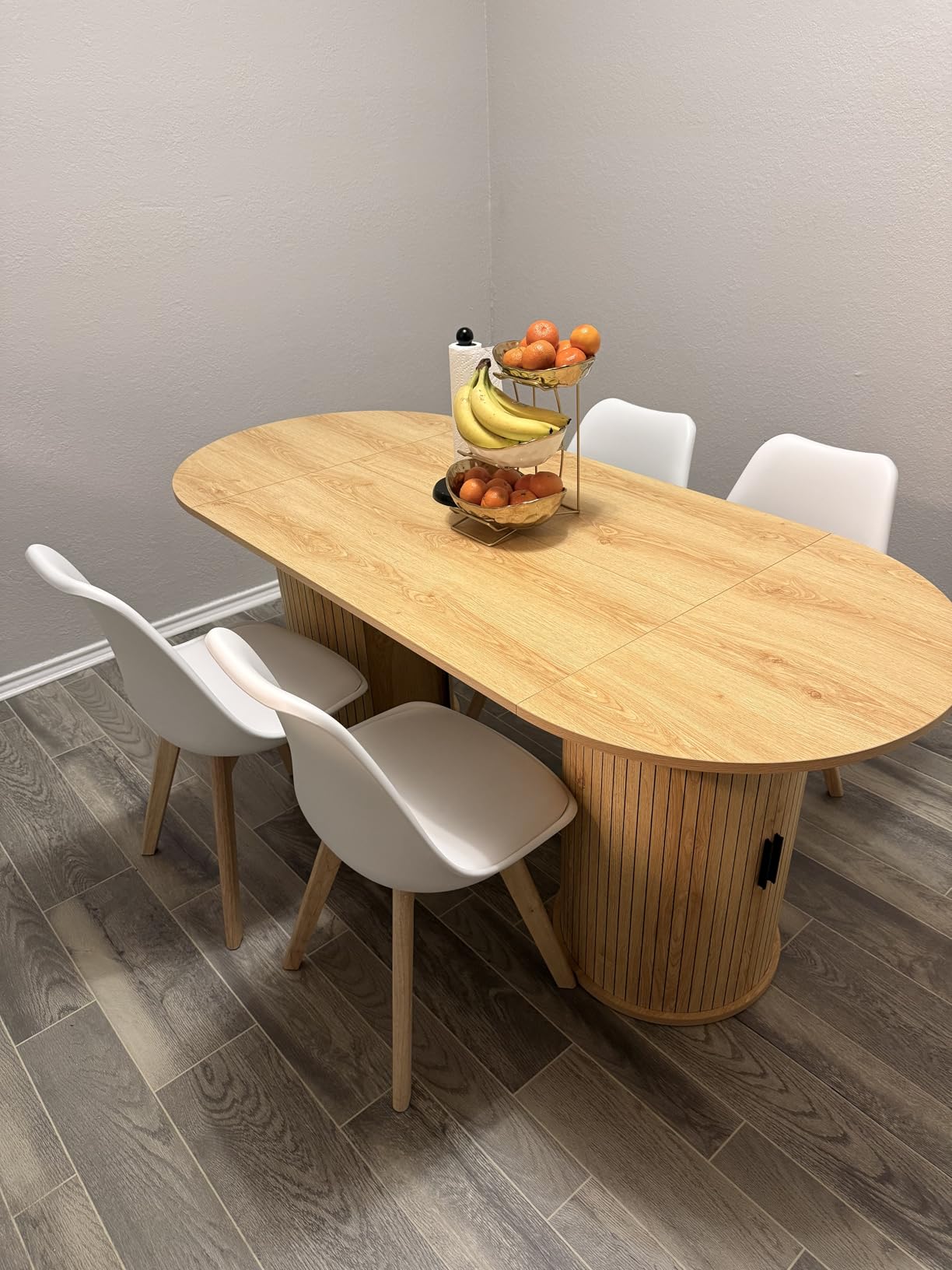 OLIXIS Dining Chairs Set of 8 Kitchen Mid Century Modern Chairs with Wood Legs and PU Leather Cushion for Living Room Bedroom Outdoor Lounge, Black customer photo 2