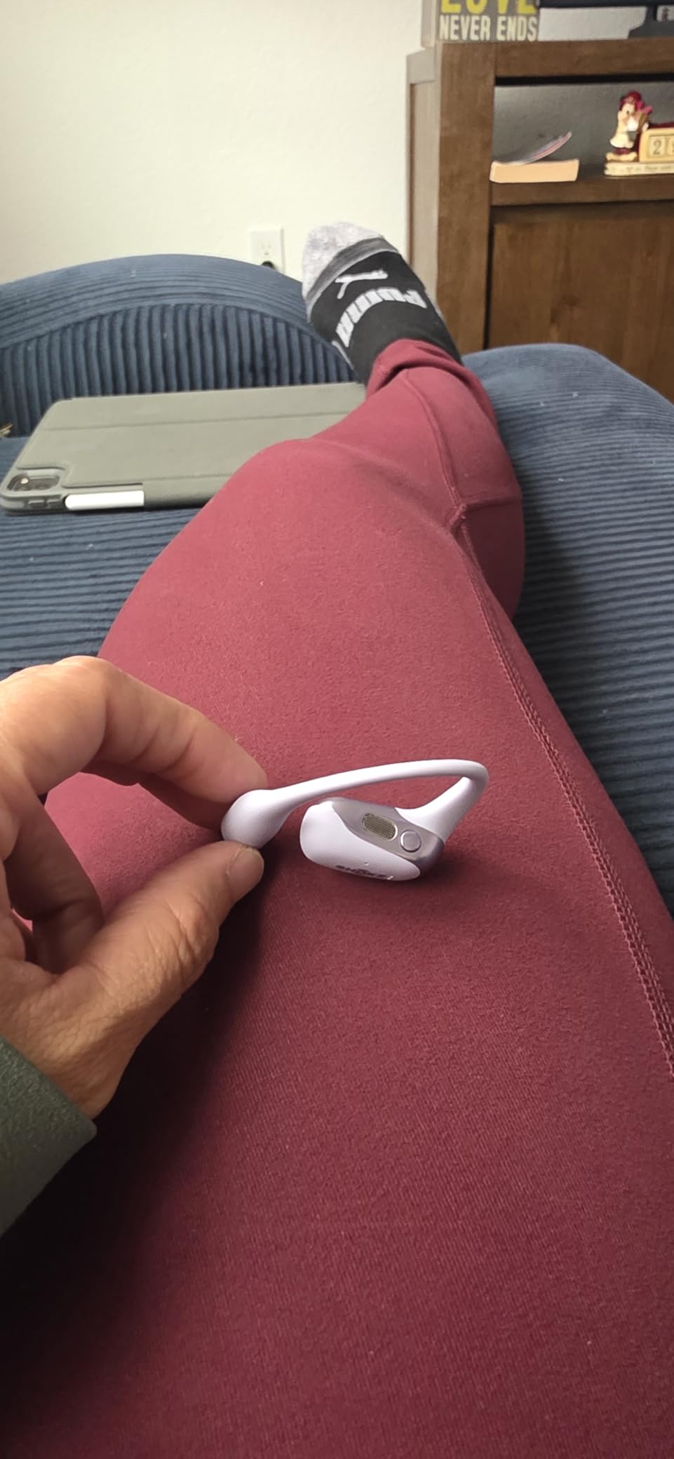 SHOKZ NEW OpenFit 2+ Open-Ear Headphones, Dolby Audio Enabled, Comfortable Earbuds with Soft Ear Hooks, 48H Playtime, IP55 Water-Resistant, USB-C Fast Charging, Wireless Charging, Carrying Bag, Grey customer photo 1