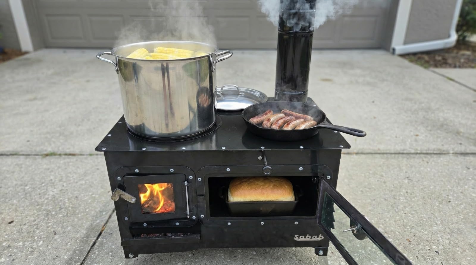 Trailblazer Cookstove - Wood Fired Stovetop with Oven for Off-Grid Living, Camping, RV, Hunting, Prepping, Emergency Heat and Cooking customer photo 1