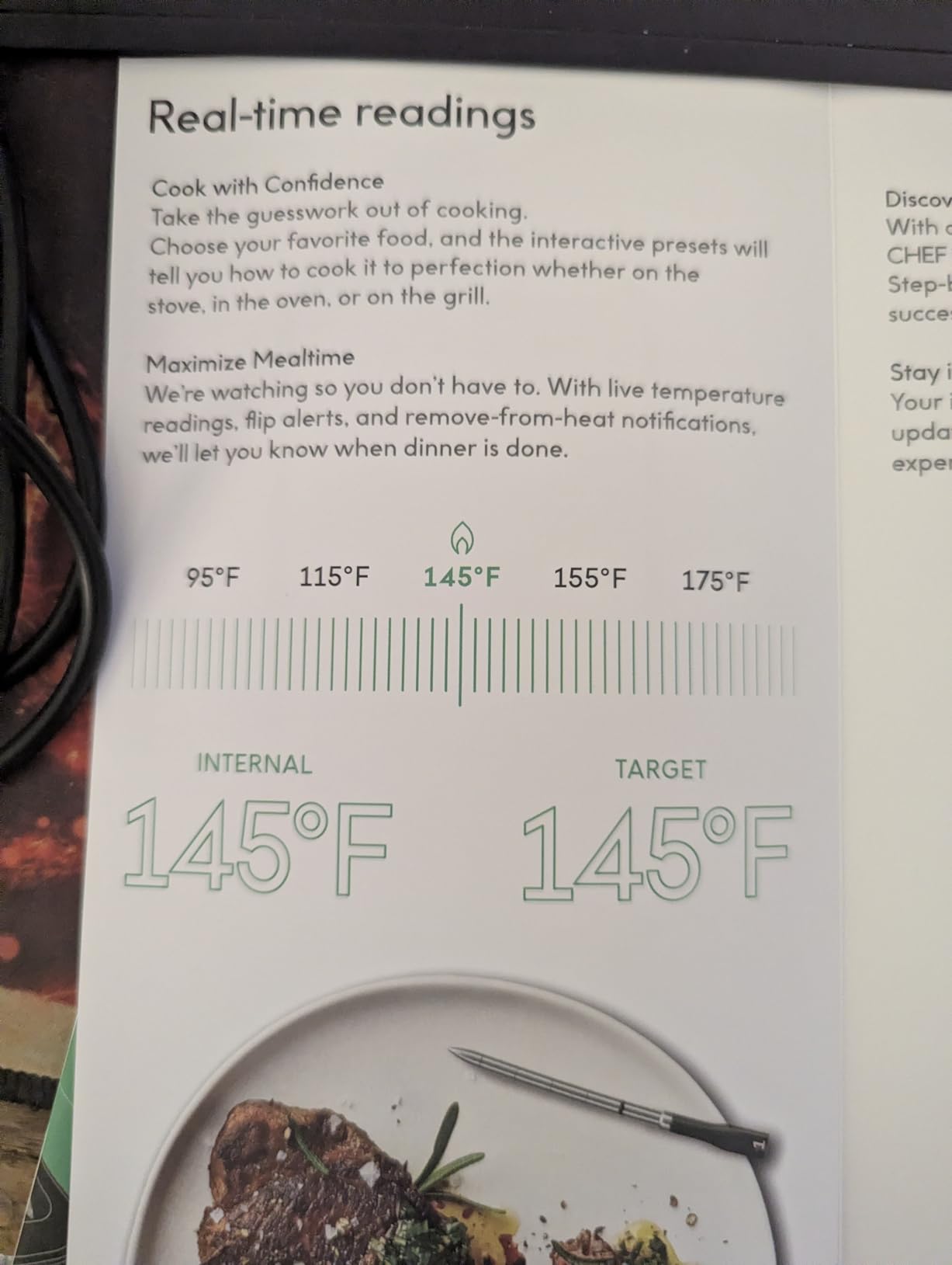 CHEF iQ Sense | Smart Wireless Meat Thermometer | Ultra-Thin Probe | WiFi Unlimited Range | 1000F Heat Safe | 5 Sensors | BBQ, Grill, Oven, Smoker, Air Fryer | Gen3 customer photo 1