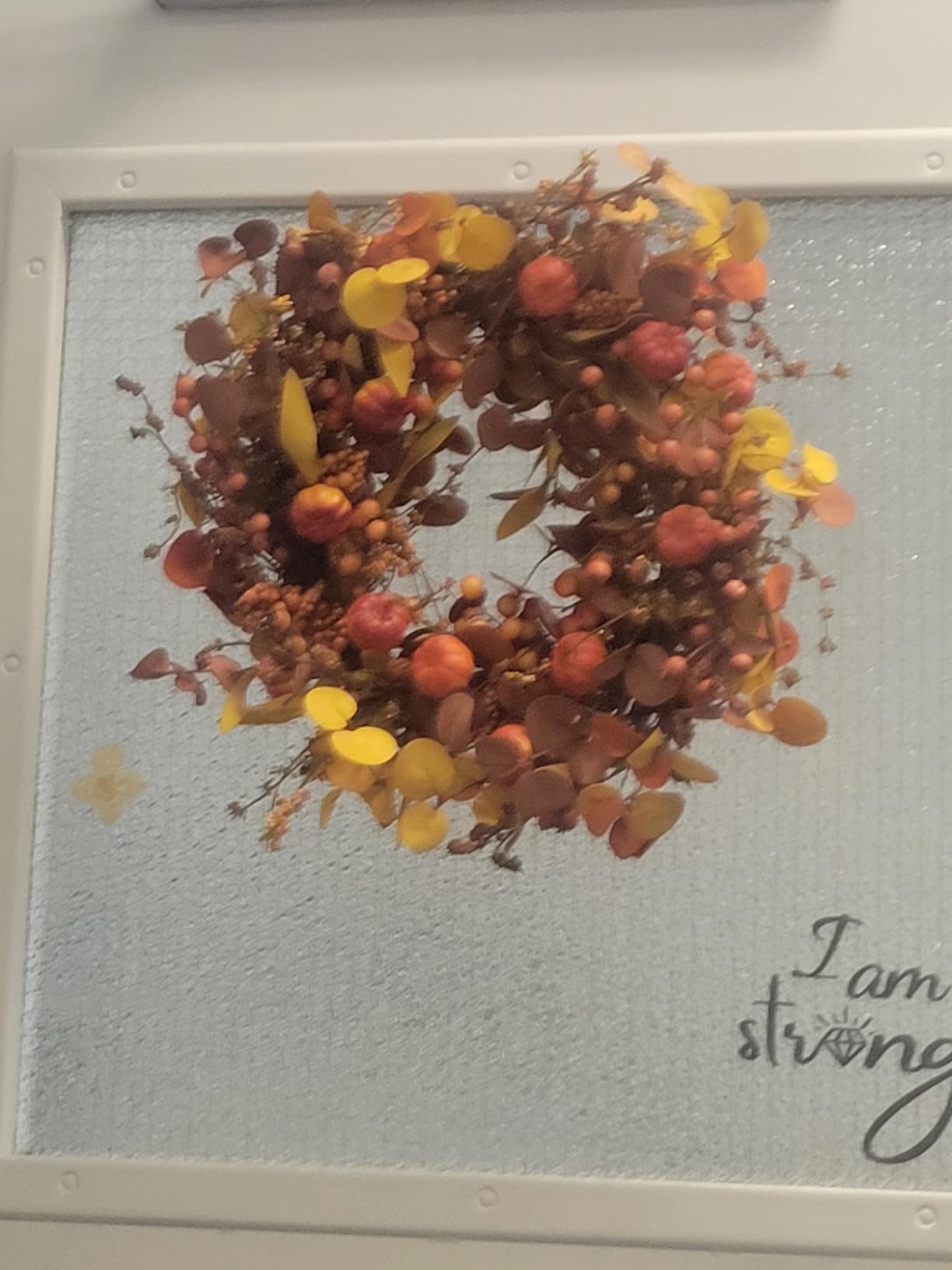 Fall Wreath 22 Inch Fall Wreaths for Front Door Autumn Pumpkin Wreaths with Orange Eucalyptus Leaves and Berries for Indoor Outdoor Thanksgiving Harvest Festival Celebrations customer photo 2