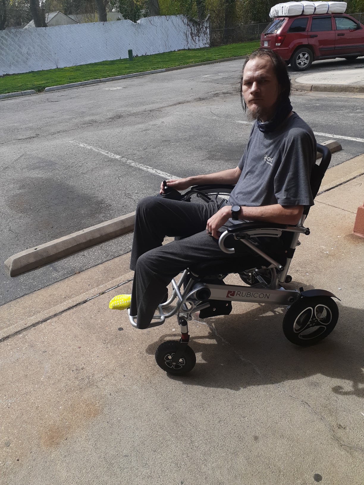 DX08 Rubicon - Puncture-Free Wheels Electric Wheelchair with Long Range Batteries, Powerful 500W Motors, All Terrain (Model4) customer photo 2