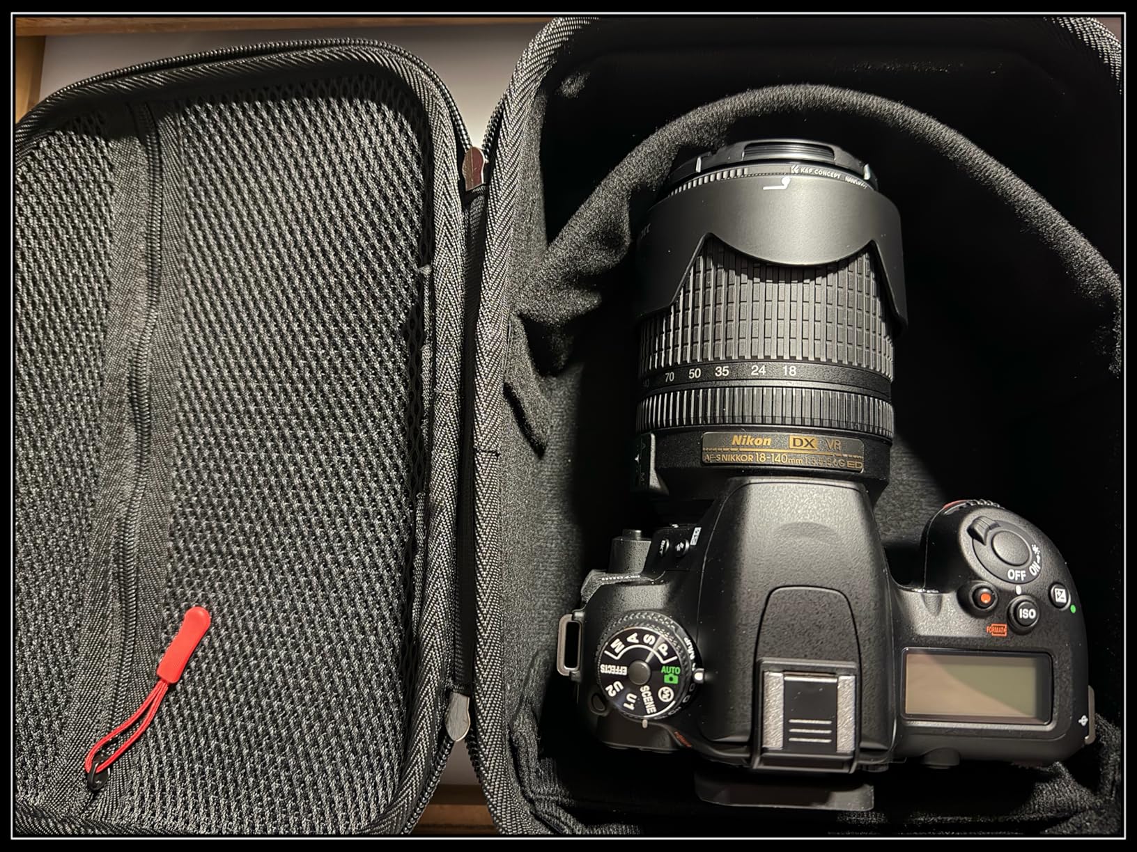 ProCase Hard Shell Digital Camera Case for Canon Rebel T7/EOS R100/R50/DSLR/SLR/Nikon/Sony/Mirrorless, Padded Travel Bag with 1 Shoulder Strap and 3 Adjustable Dividers Fathers Day Gift -Black customer photo 1