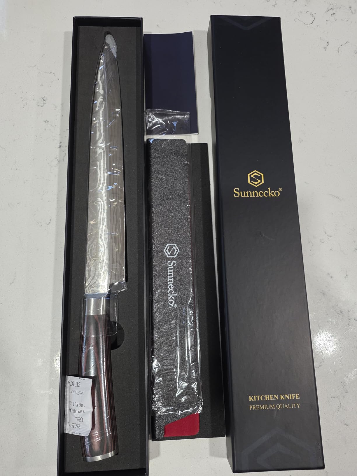 Sunnecko 10.5 inch Sashimi Knife, High Carbon Stainless Steel Japanese Sushi Knives, Yanagiba Knife with Knife Sheath and Gift Box customer photo 1