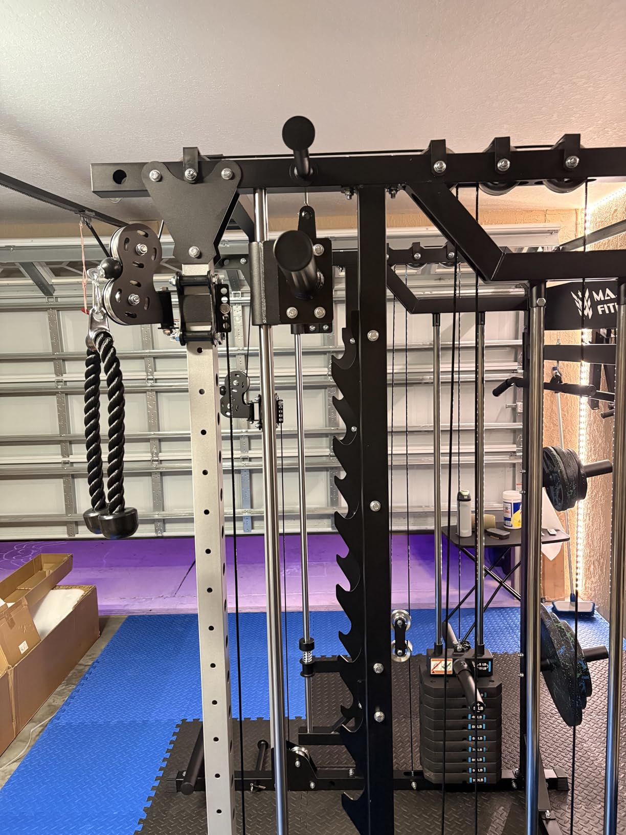 Major Fitness Drone2 Advanced Training Smith Machines- All-in-One Home Gym Squat Rack with Aluminum Pulley Set, Weight Bar, Dual LAT Pull-Down Systems & Cable Crossover Machine customer photo 2