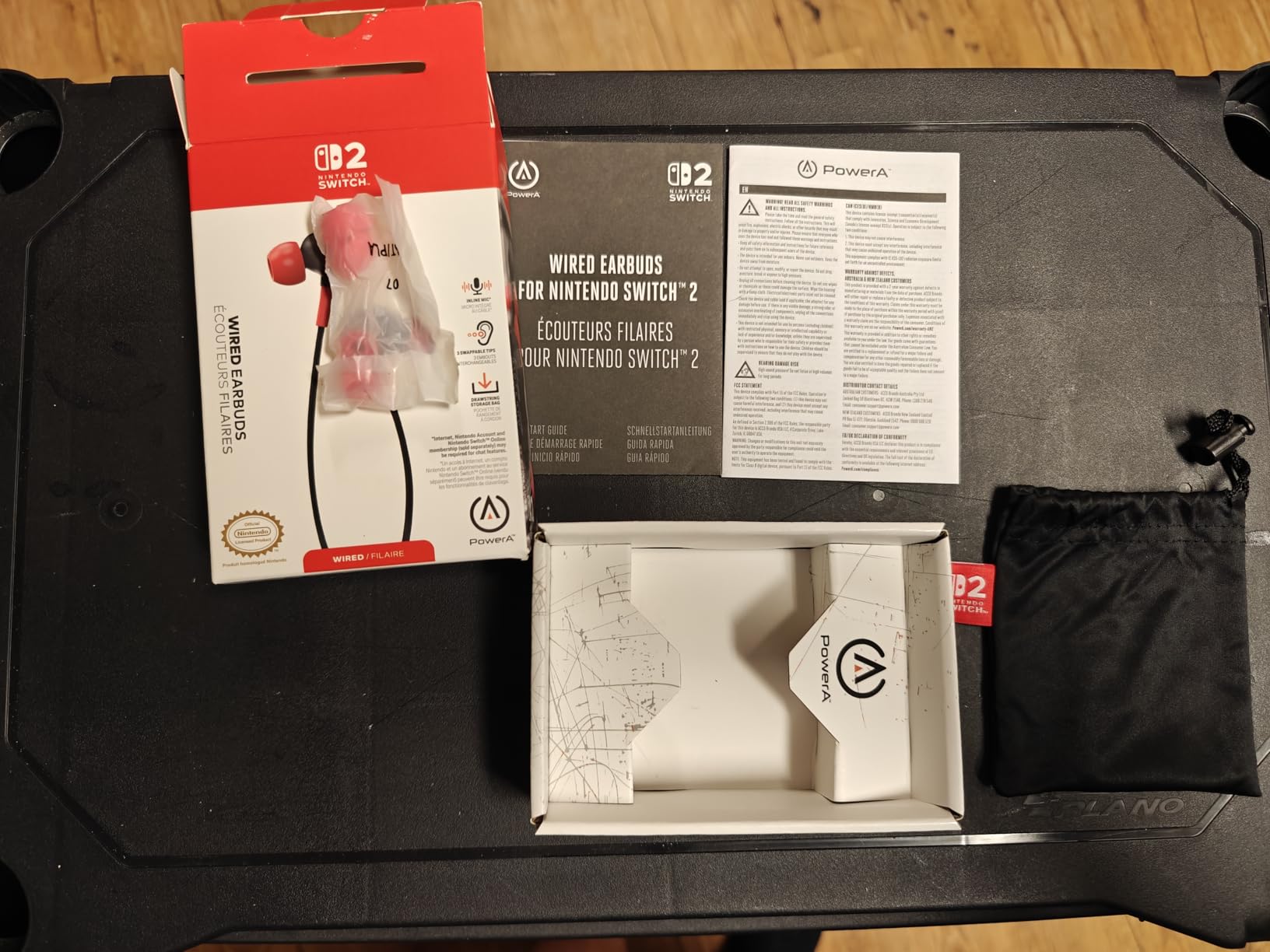 PowerA Wired Earbuds for Nintendo Switch 2 - Black, Officially Licensed, 8 mm Speaker Drivers, in-Ear Design, 3 Swappable Tips, Includes Drawstring Storage Bag customer photo 1