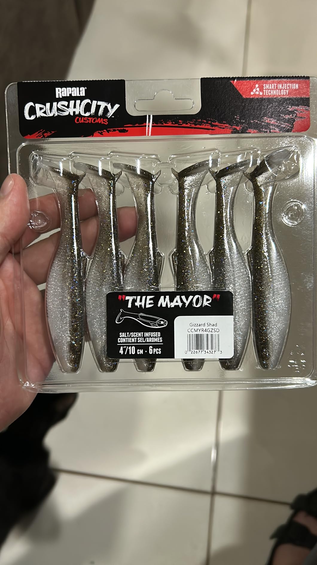 Rapala CrushCity Mayor Soft Plastic Paddle Tail Swimbait, Strong Kicking Action for Swim Jigs & Underspins, Bass, Redfish, Trout, Snook, Walleye & More customer photo 1