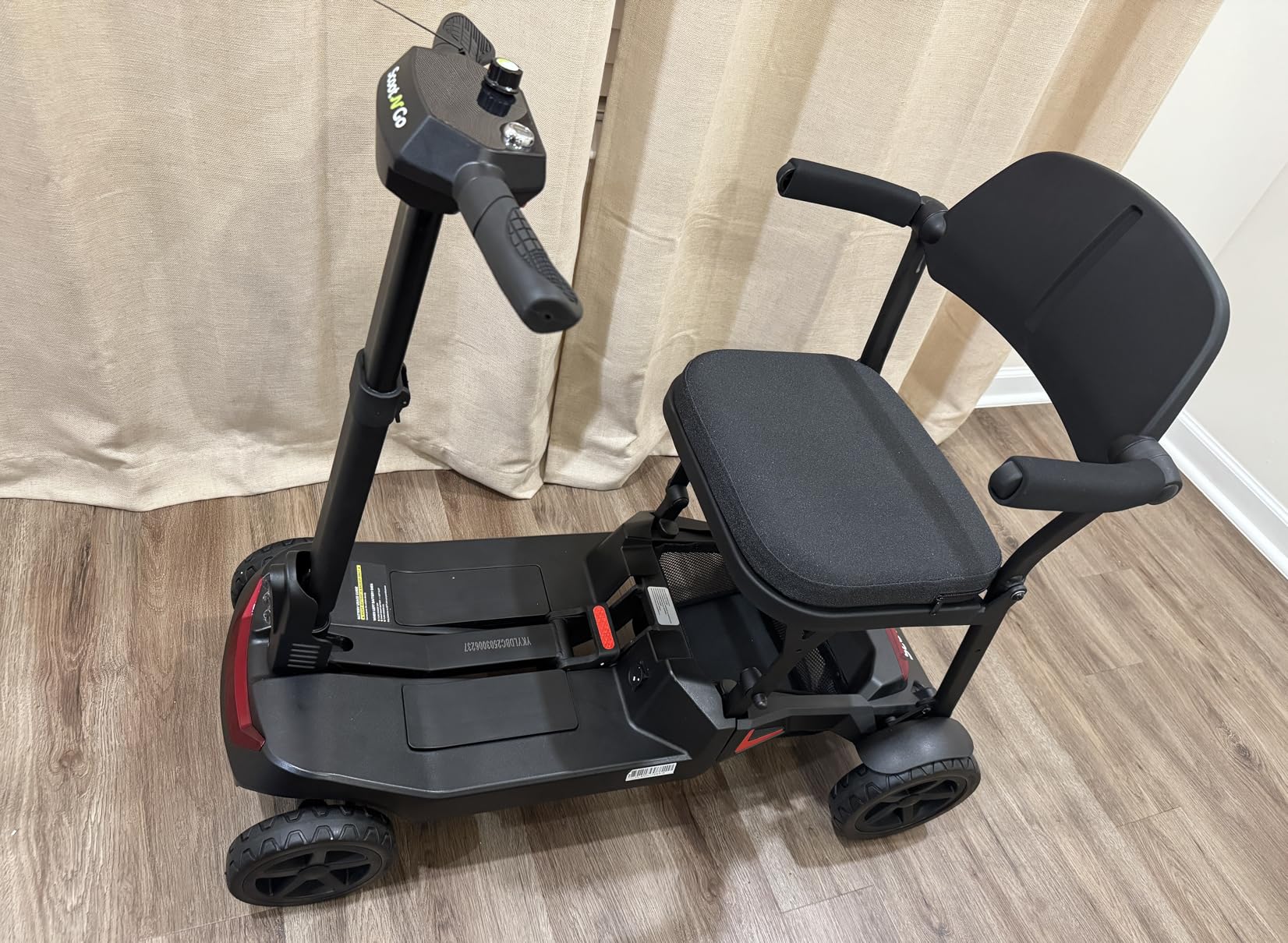 SCOOTNGO Mobility Scooters for Seniors & Adults 4 Wheel Travel Mobility Scooter Airline Approved with Two Batteries, Lightweight, Foldable, No Assembly Needed (Black Yellow, Dual Batteries) customer photo 2