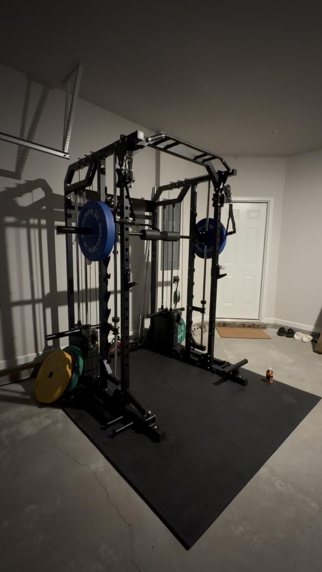 Major Fitness Drone2 Advanced Training Smith Machines- All-in-One Home Gym Squat Rack with Aluminum Pulley Set, Weight Bar, Dual LAT Pull-Down Systems & Cable Crossover Machine for Full-Body Workouts customer photo 1