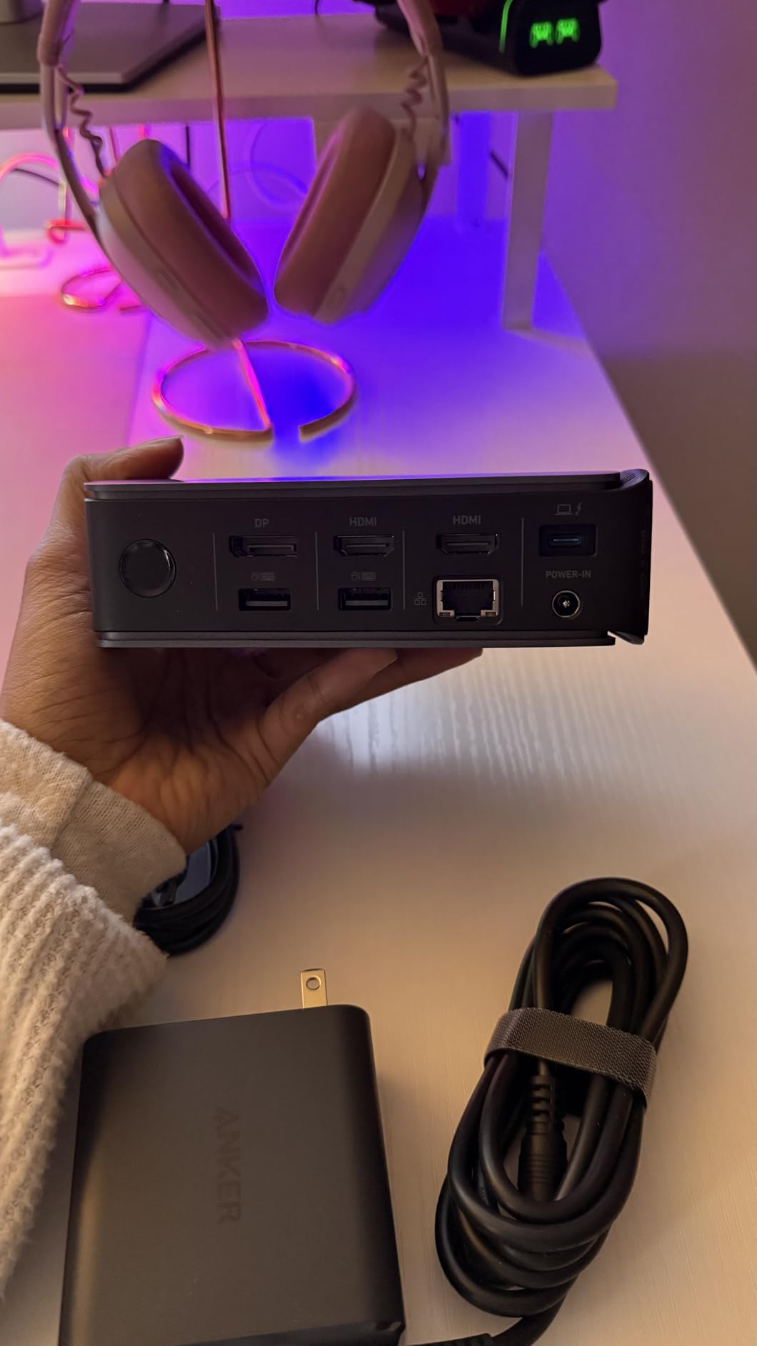 Anker Nano 13-in-1 Laptop Docking Station with Detachable 6-in-1 Hub, USB-C 3 Display Docking (2 HDMI+1 DP), 10 Gbps USB-C, 3 USB-A, Audio, SD/TF, Ethernet, 100W Max PD for Dell/Lenovo/HP Home Office customer photo 2