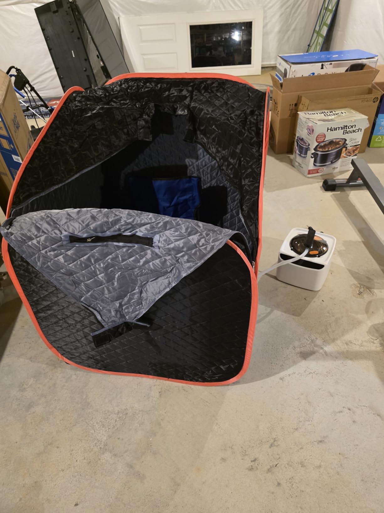 Portable Steam Sauna at Home, 9 Levels Heating, Sauna Tent for Home with Steamer and Folding Chair, Sauna for Relaxation, Detoxification, Spa customer photo 2