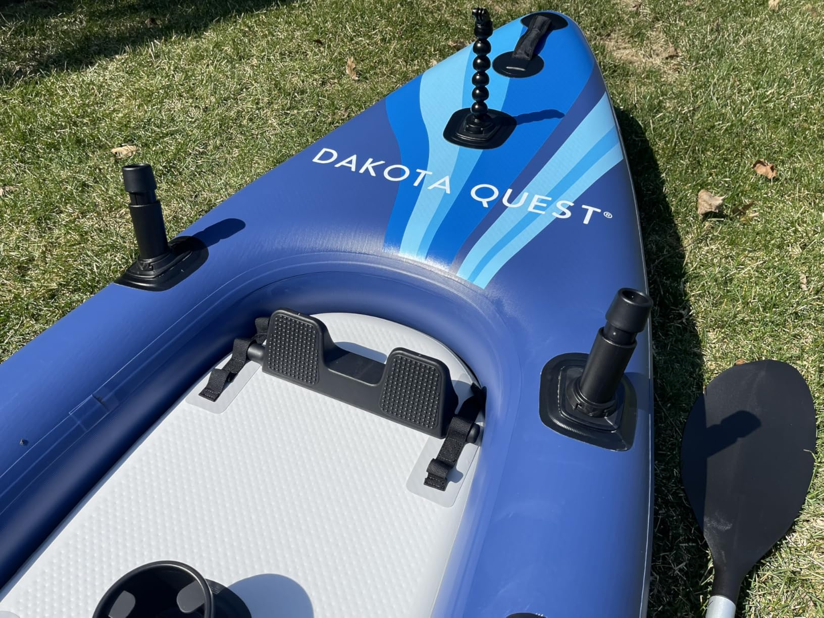 INTEX 68245EP 10.5ft Dakota Quest Sit-On-Top Inflatable Kayak, Kayak Folds into Backpack, 352lbs Capacity, Hand Air Pump, Paddle, Phone/Action Camera Holder Included customer photo 1