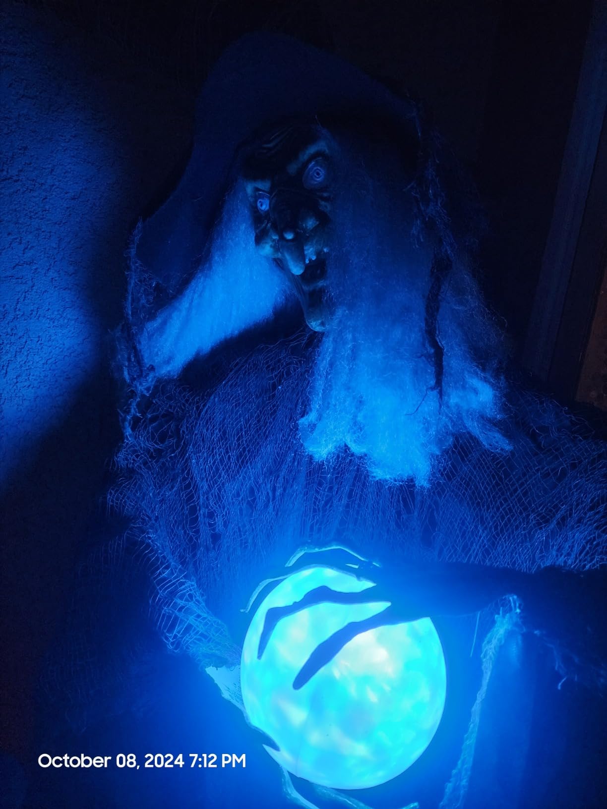 Haunted Hill Farm 4.4-Ft Animatronic Impaled Zombie, Halloween Animatronic, Creepy Party Decoration, Spooky Decor, Macabre Gift for Horror Movie Lovers, Voice-Activated Lights & Sound, Life-Size customer photo 1