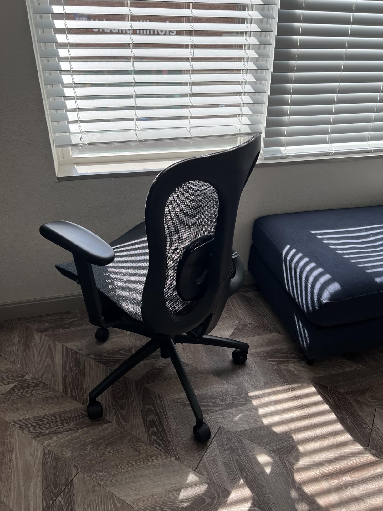 amseatec Ergonomic Office Desk Chair, Comfortable Computer Gaming Chair, Breathable Mesh Back & Seat, Adjustable Armrest & Headrest, Lumbar Support, Butterfly Design customer photo 1