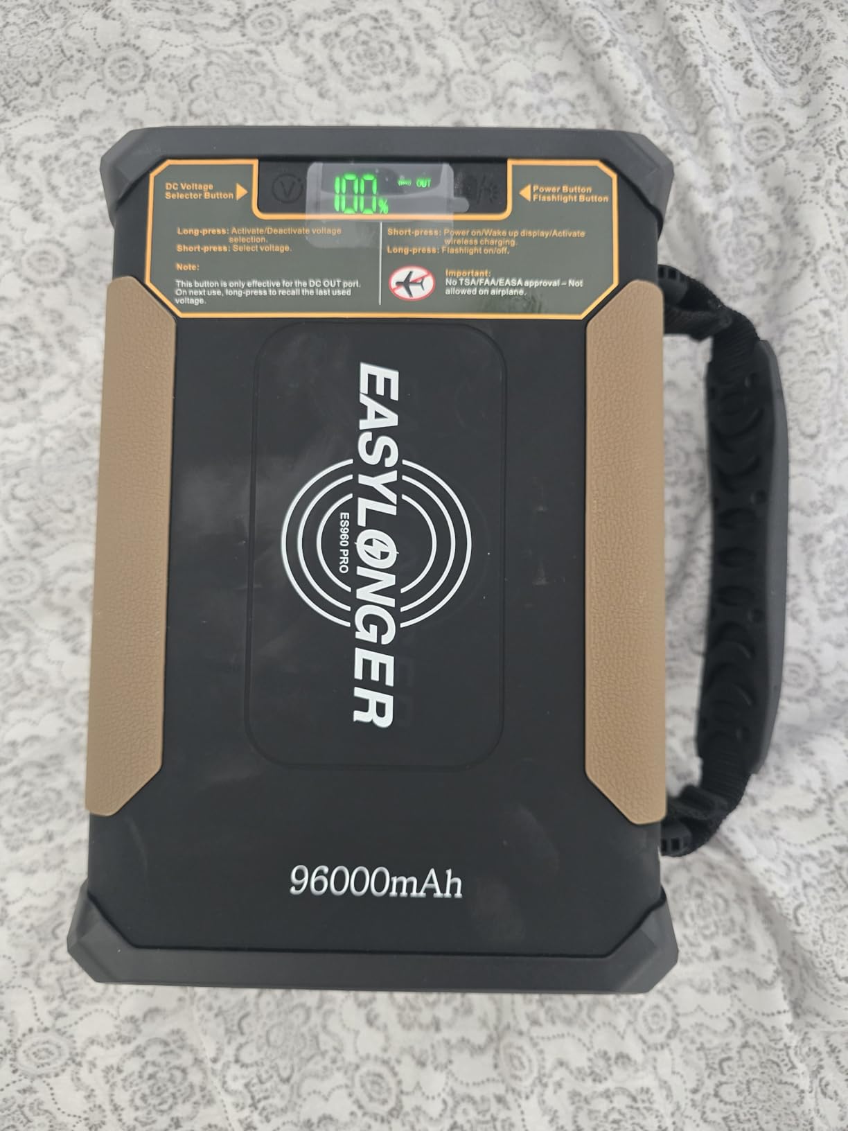 EASYLONGER ES960 PRO CPAP Battery Backup 297.6Wh LiFePO4, Multi-Night CPAP Power Supply customer photo 1