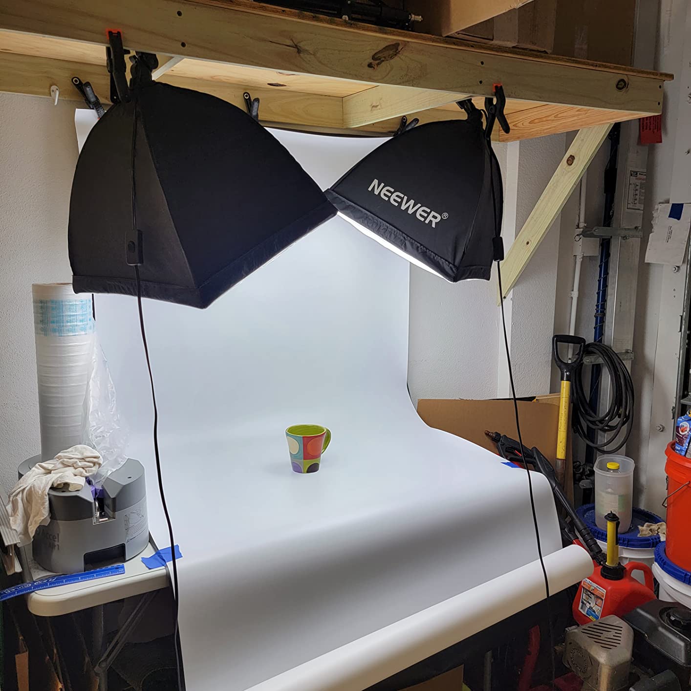 Meking 39.37x78.74 inch PVC Backdrop, Matte Grey Background for Photography Vinyl Backdrops for Product Photography,Portrait Shoots and Photo Studio customer photo 2