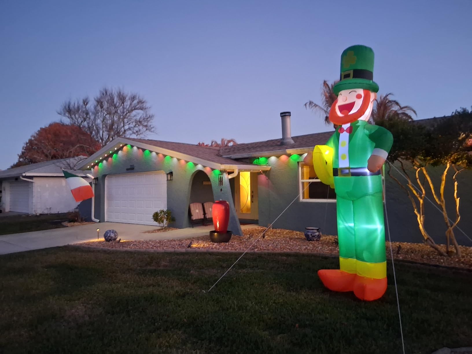 Halloween Inflatables Ghost Outdoor Decorations 6FT Double Ghosts Inflatable with 4 LED Lights Cute Blow Up Yard Decor customer photo 1