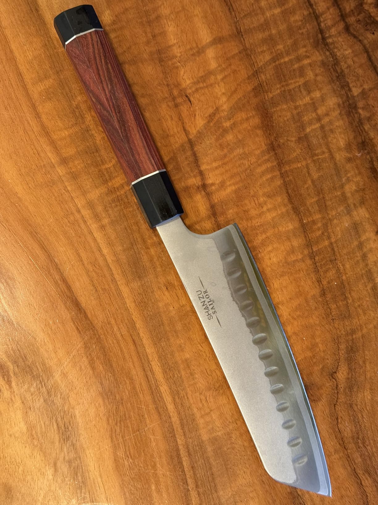 SHAN ZU 10 Inch Japanese Sushi Knife, 9 Layers 10Cr15MoV High Carbon Steel Sashimi Knife, Sharp Cutting Yanagiba Knives with Red Sandalwood Handle for Sushi Making, Slicing & Fish Knives customer photo 1