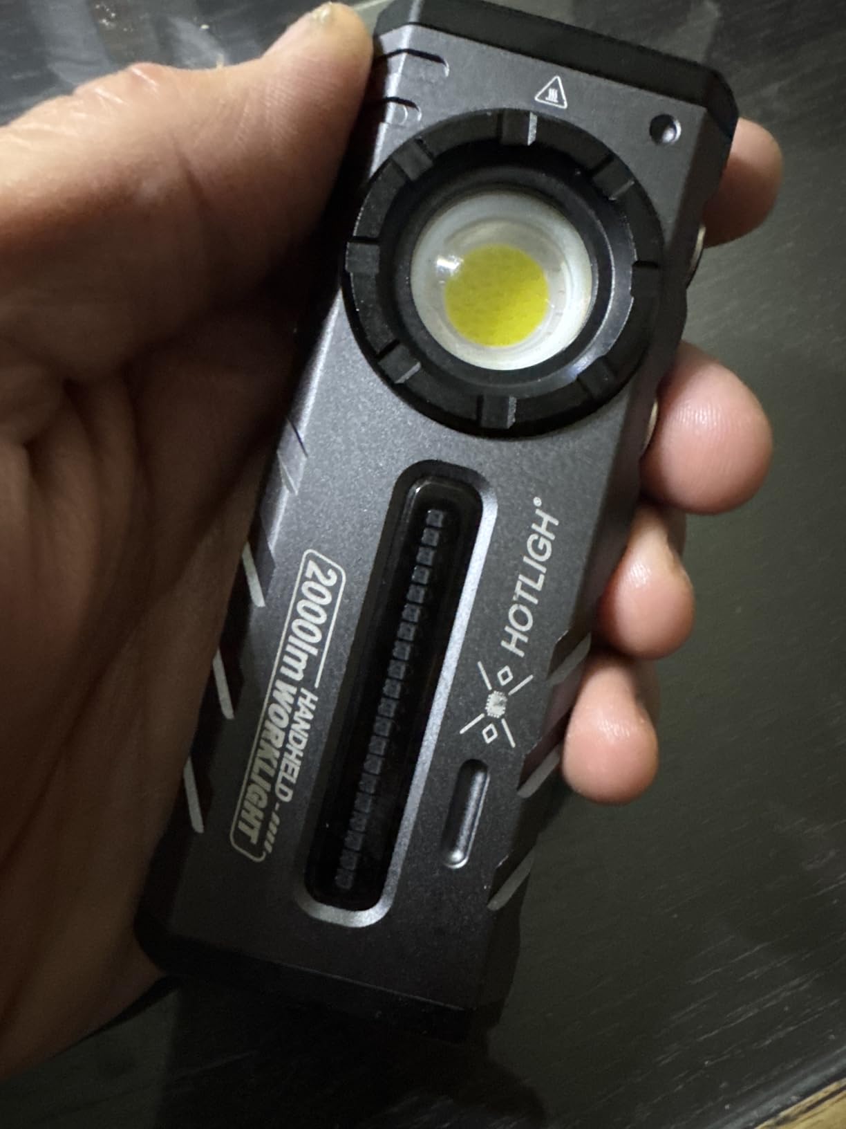 HOTLIGH ZF8313 Rechargeable Flashlight, Magnetic EDC Flashlight Rechargeable, 2000 Lumens LED Flashlight with RGB and UV Lighting Source for Outdoor, Car Repairing customer photo 2