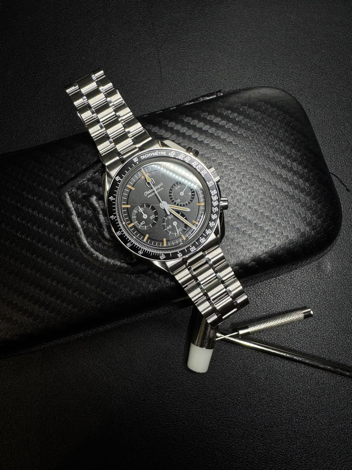 Watchdives 39mm Chronograph Watches for Men - WD1863 VK63 Sweep Hand Movement Wrist Watch with Bubble Sapphire Crystal, 10 Bar Waterproof Stainless Steel Bracelet customer photo 2