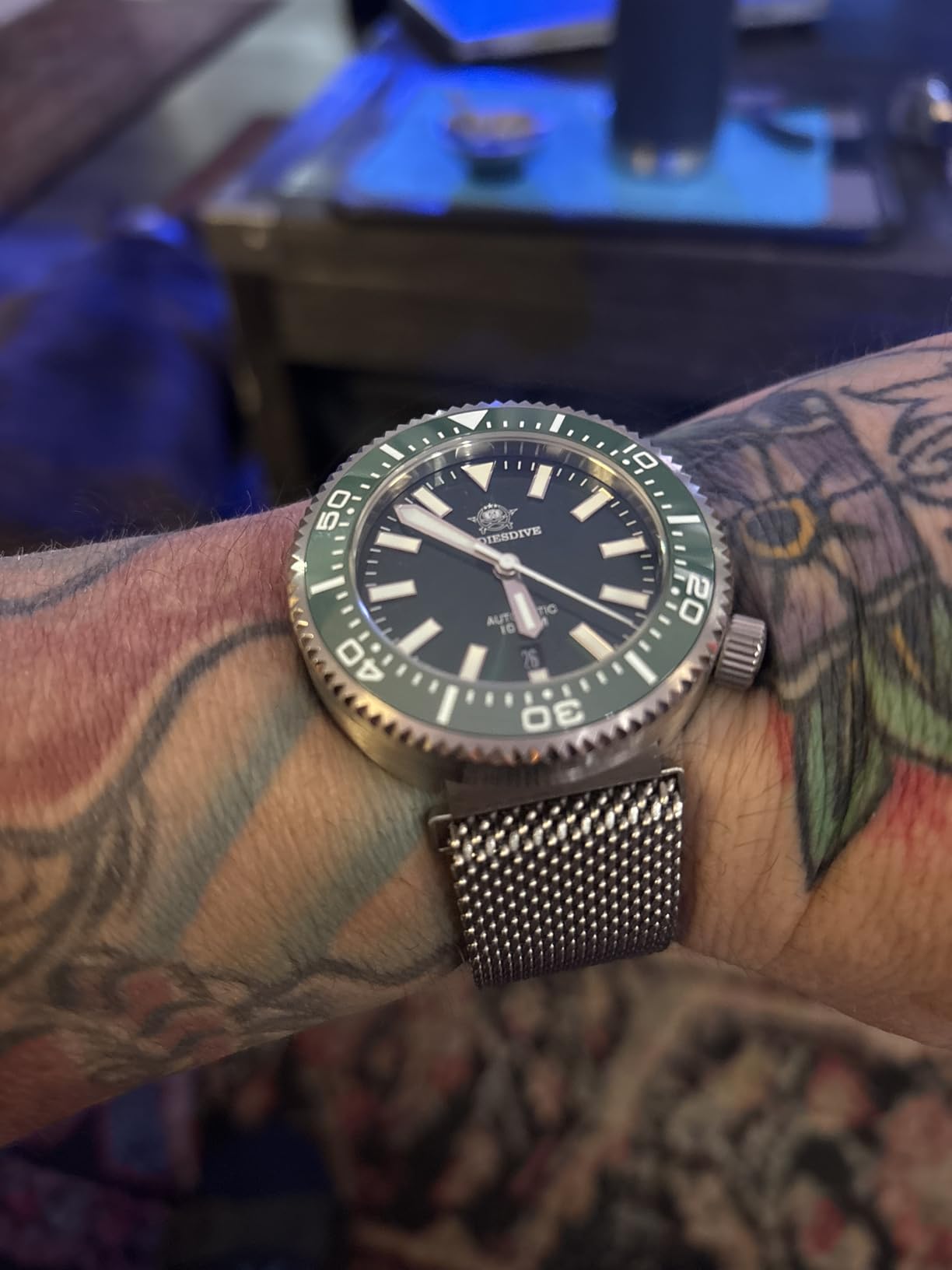 ADDIESDIVE Diver 1000 M Mens Dive Watch 45 MM Automatic with Exhaust Valve Luminous Synthetic Sapphire Crystal Analog Watch customer photo 2