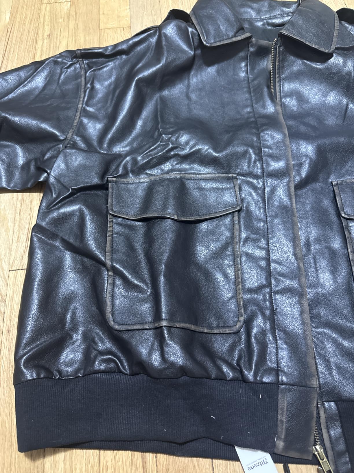 Women's Faux Leather Jacket Trendy 2026 Oversized Zip Up Motorcycle Bomber Jacket Coats Fall Winter Outerwear customer photo 2