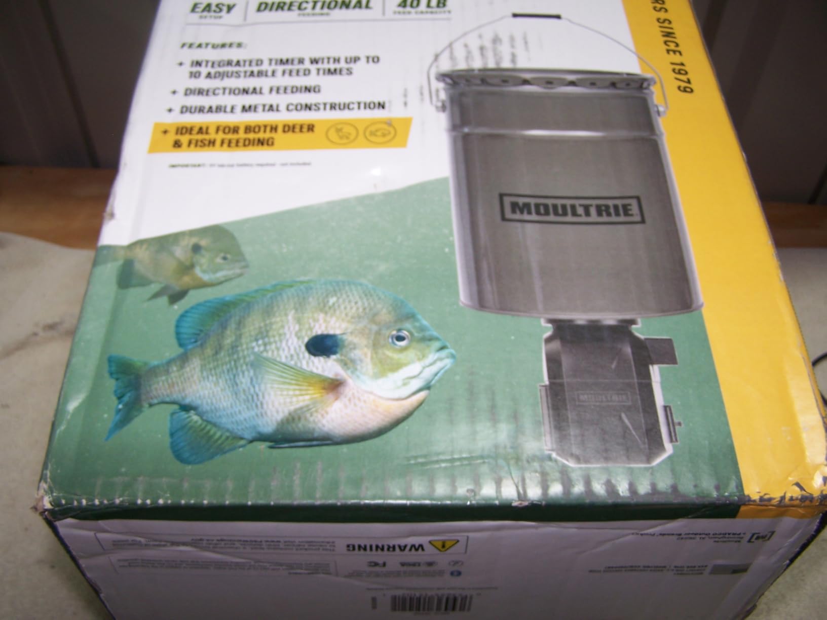 Moultrie 40 Lb All-in-One Directional Hanging Feeder - Deer & Fish Pond, Moultrie Connect Bluetooth, Pairs with Edge 3, MFG-15102 customer photo 2