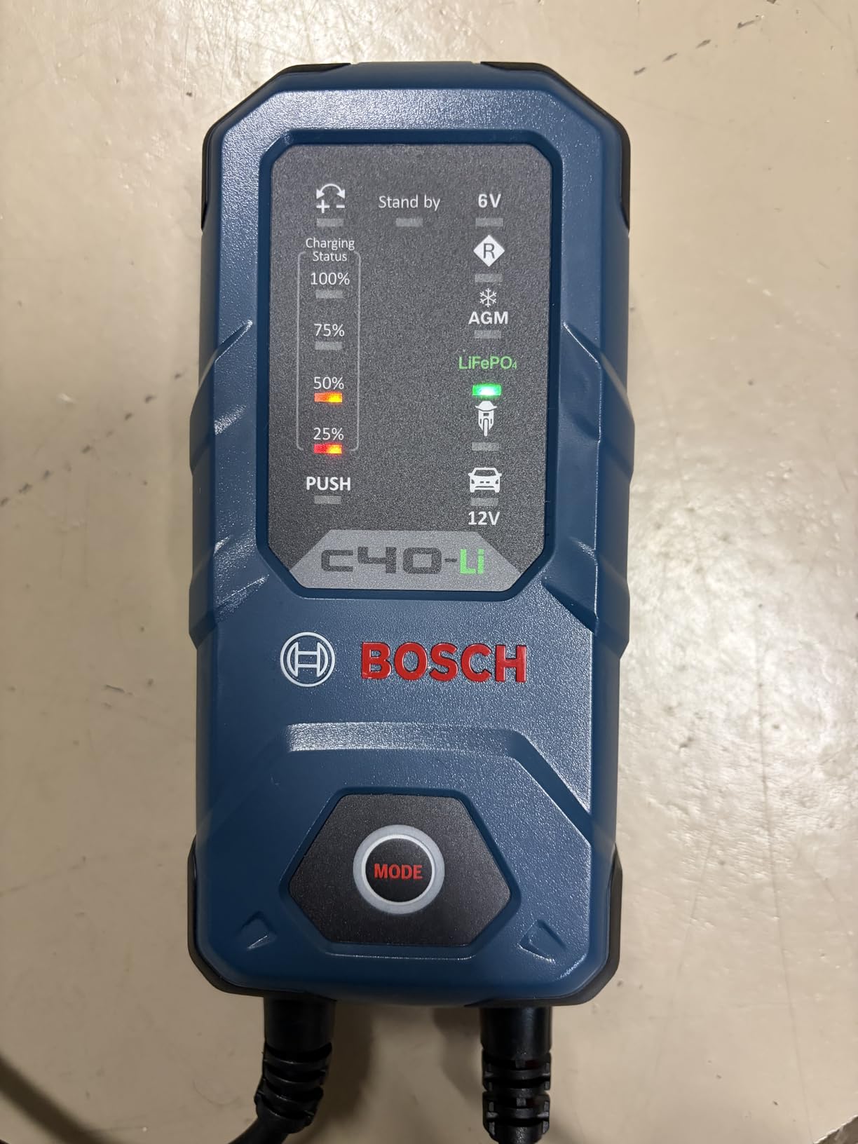 Bosch C40-Li: 5A 6V/12V Next-Gen Battery Charger - Smart Maintenance & Trickle Functionality with Advanced Safety Features - for Lead-Acid & Lithium Batteries, Including AGM, EFB, Gel & SLI customer photo 2