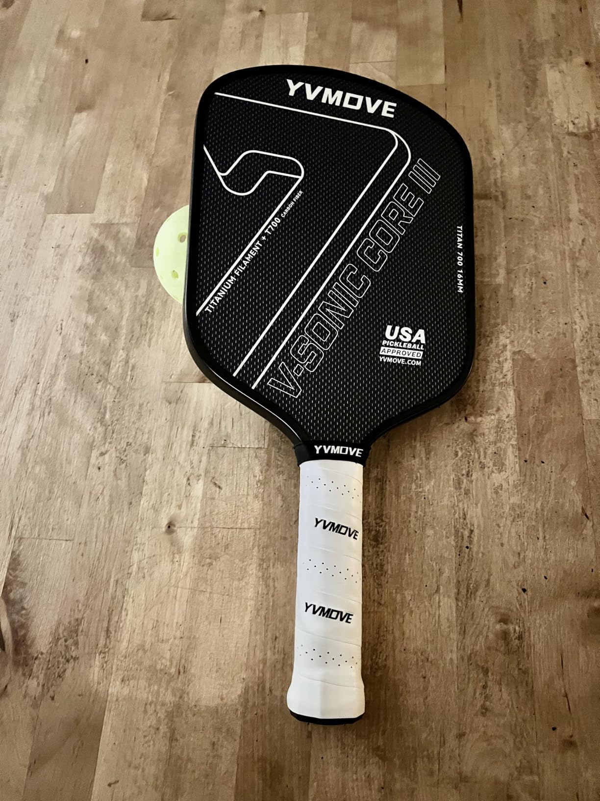 Pickleball Paddle with T700 Raw Carbon Fiber Surface & 16mm STR-Core Power Polymer Core, Premium Pickle Ball Racket Designed for Ultimate Spin & Consistency, USAPA Approved customer photo 1