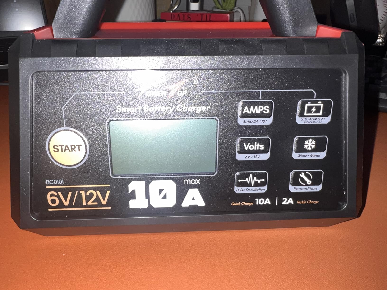 TowerTop Smart Car Battery Charger: 10A Battery Chargers 6V/12V Boat Battery Chargers with Auto Repair, Desulfator, Maintainer, Winter Mode, Suitable for AGM, Lithium (LiFePO4), Deep-Cycle Batteries customer photo 1