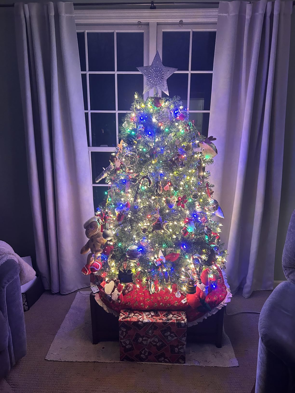 Christmas Tree Lights WarmWhite Christmas Lights Outdoor Indoor 400LED 10 Lines with 8 Lighting Modes, Timer and Remote Control, Fairy Lights for Wedding Home Party 6Ft - 9Ft Xmas Tree Decorations customer photo 2