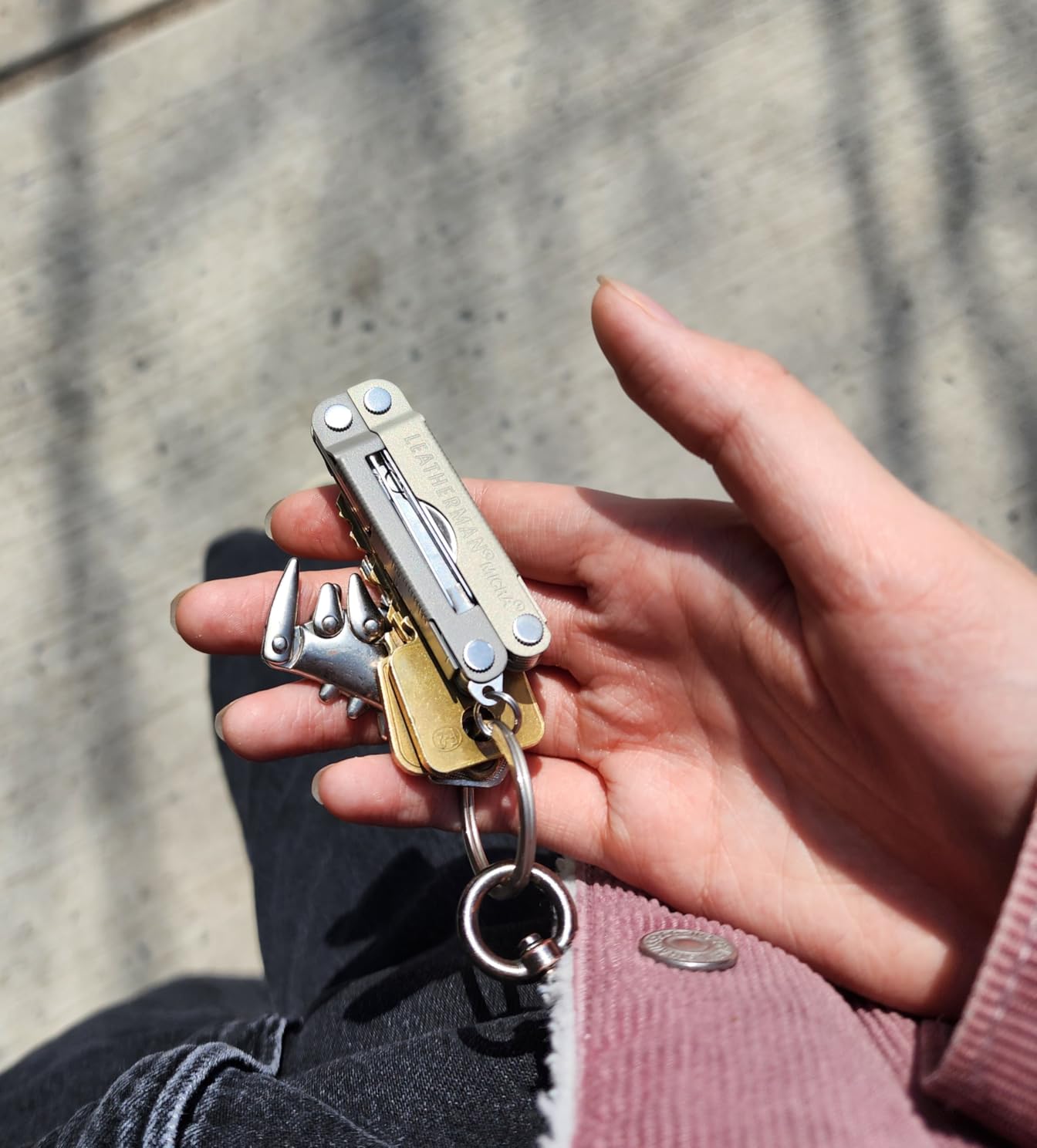LEATHERMAN, Micra, Keychain Multi-tool with Grooming Tools, Mini Pocketknife for Everyday Carry (EDC), Hobbies & Outdoors, Built in the USA, Spruce customer photo 1