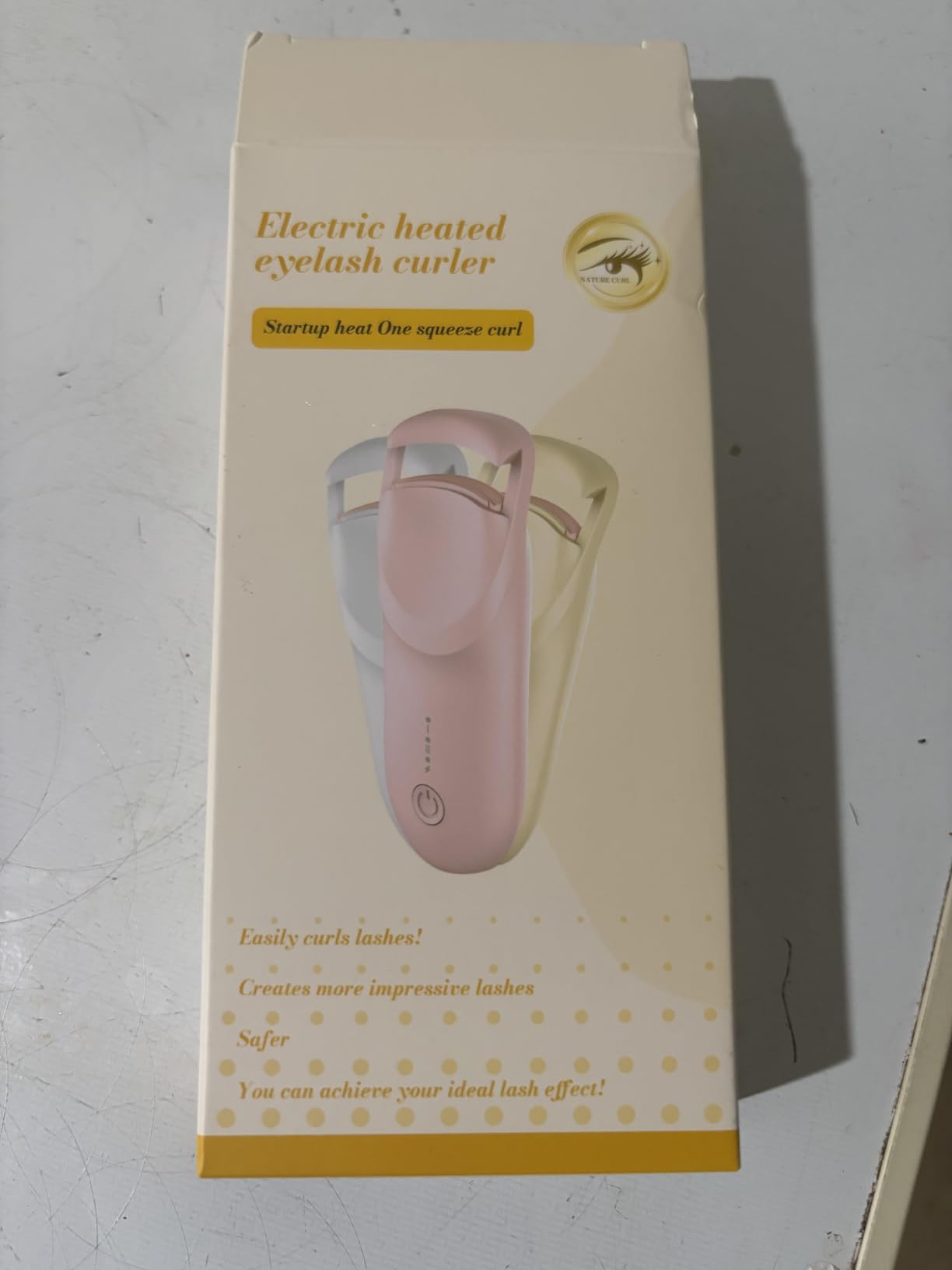 Heated Eyelash Curler - 10s Heat, 3s Curl, Mini Burn-Proof Design with Heat Sensitive Silicone Pad, 24H Hold to Style Natural Eyelashes Dual-Temp Control & Type-C Recharge customer photo 1