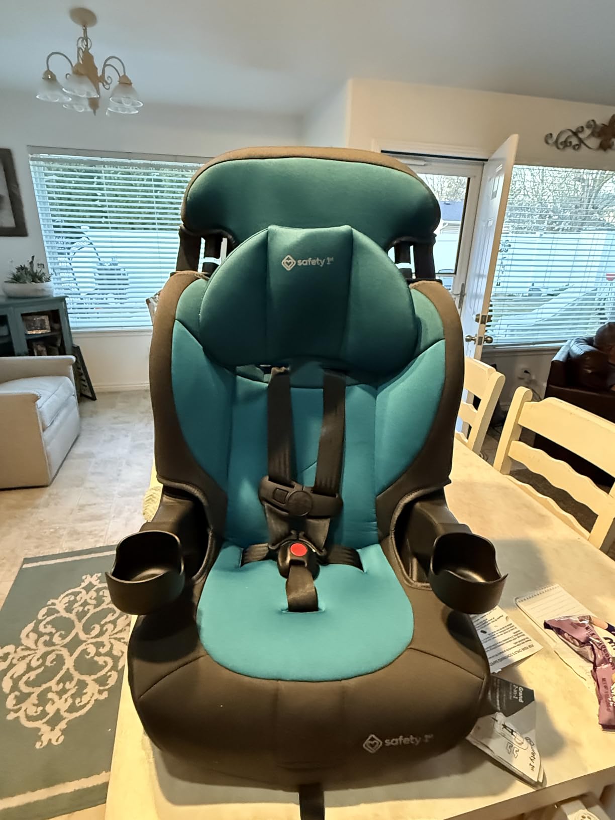 Safety 1st Grand 2-in-1 Booster Car Seat, Converts from High Back to Belt-Positioning Booster, High Back Seat for Kids 40-65, and Belt-Positioning 40-100 Pounds, Capri Teal customer photo 1