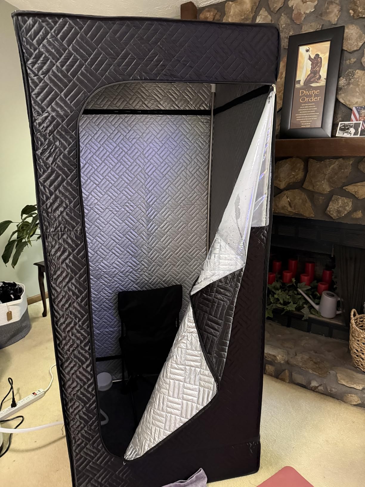 Nirvix Sauna Box, Portable Steam Sauna for Home with 1000W 3L Steamer, 9-Level Temperature Control & Remote, with Foldable Chair, for Relaxation, Detox & Indoor/Outdoor Use (2.6' x 2.6' x 5.9') customer photo 1