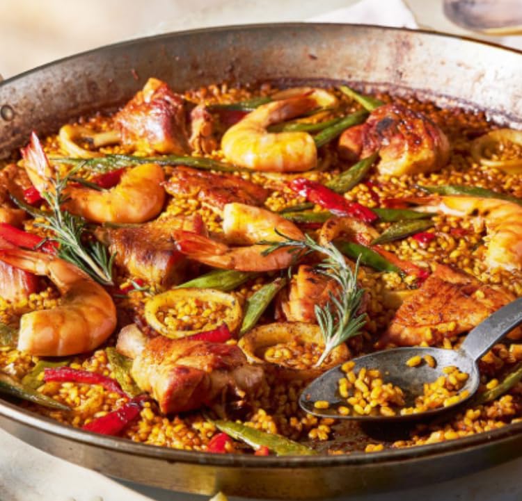 Paelluxe 13 Inch Tri-Ply Stainless Steel Paella Pan with Lid for 6 Servings - Includes Hot Handle Holders - Induction, Oven and Dishwasher Safe Skillet, Indoor Outdoor Cooking Cacerola Paellera Sarten customer photo 1